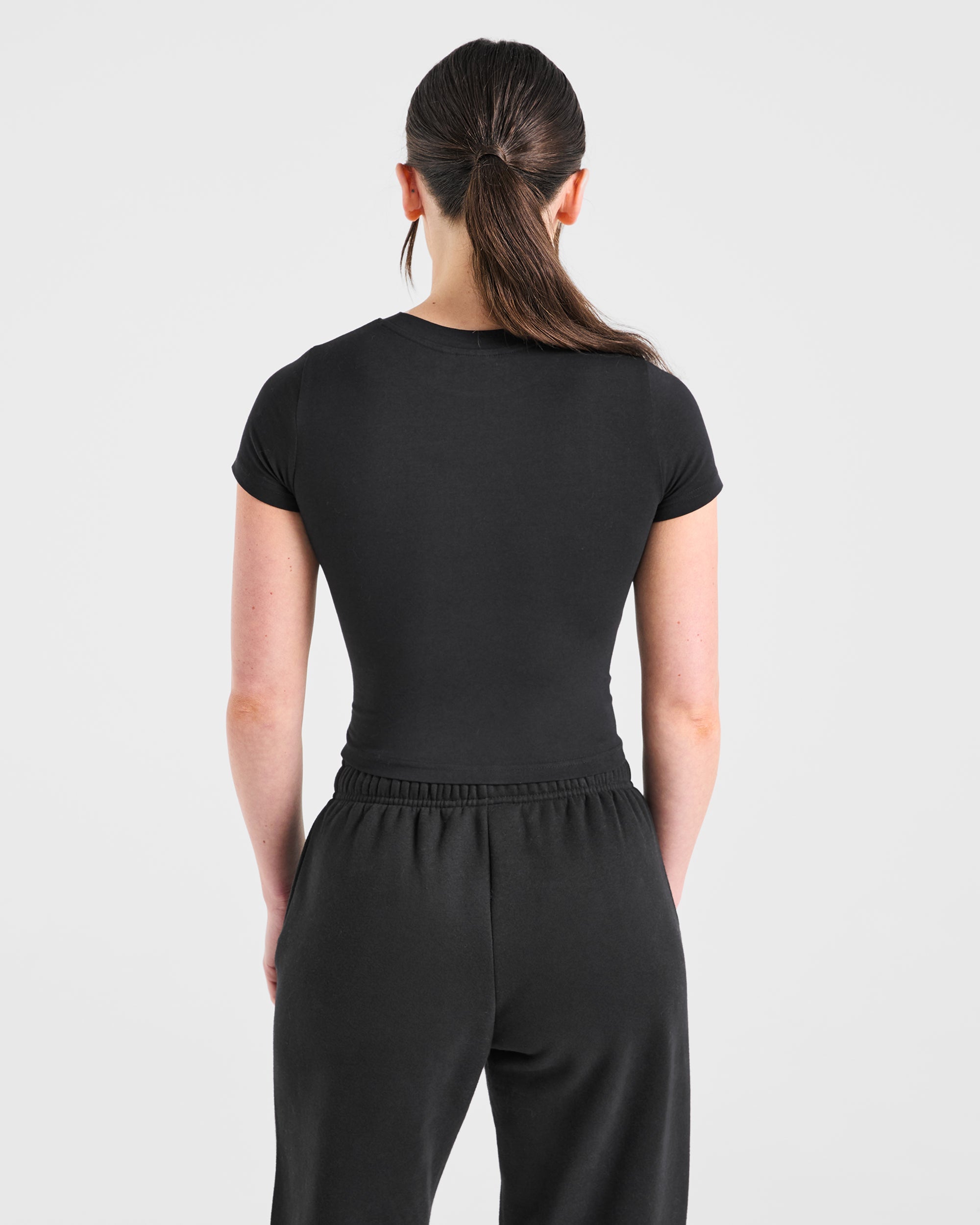 Image 2 from Just a Gym Girl Baby Tee - Black
