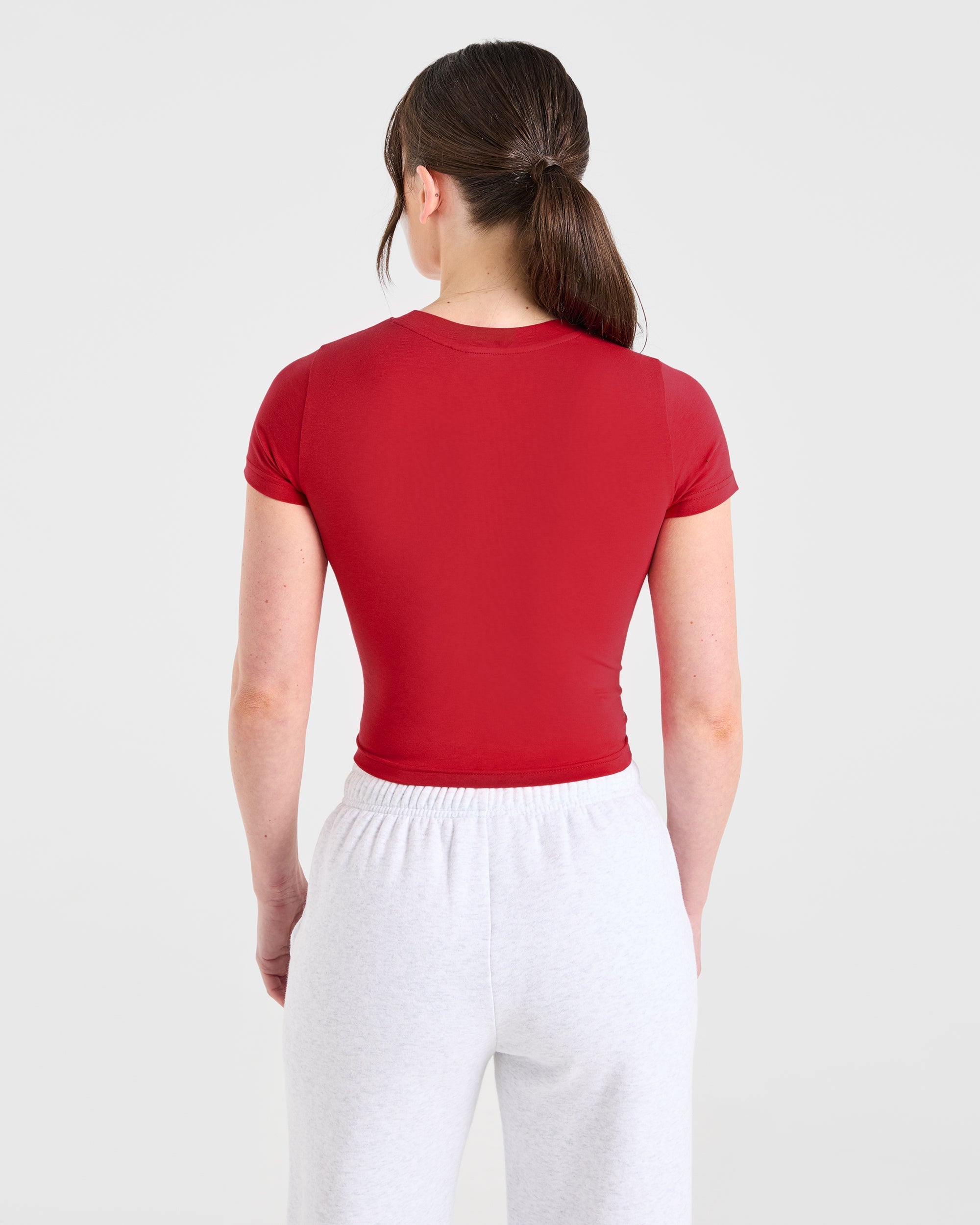 Image 2 from Just a Gym Girl Baby Tee - Red