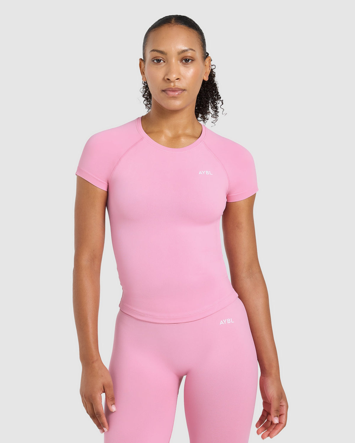 Enhance Seamless Short Sleeve Top - Sugar Rose