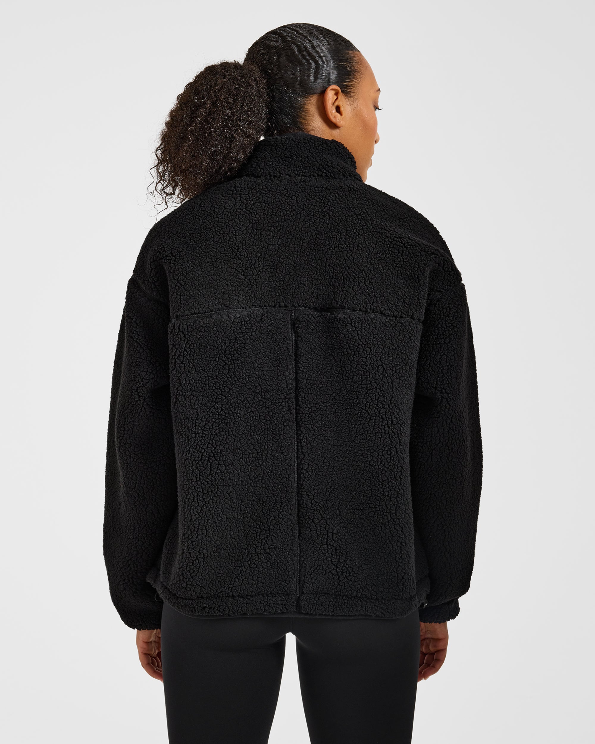 Signature Zip Up Fleece Jacket - Noir