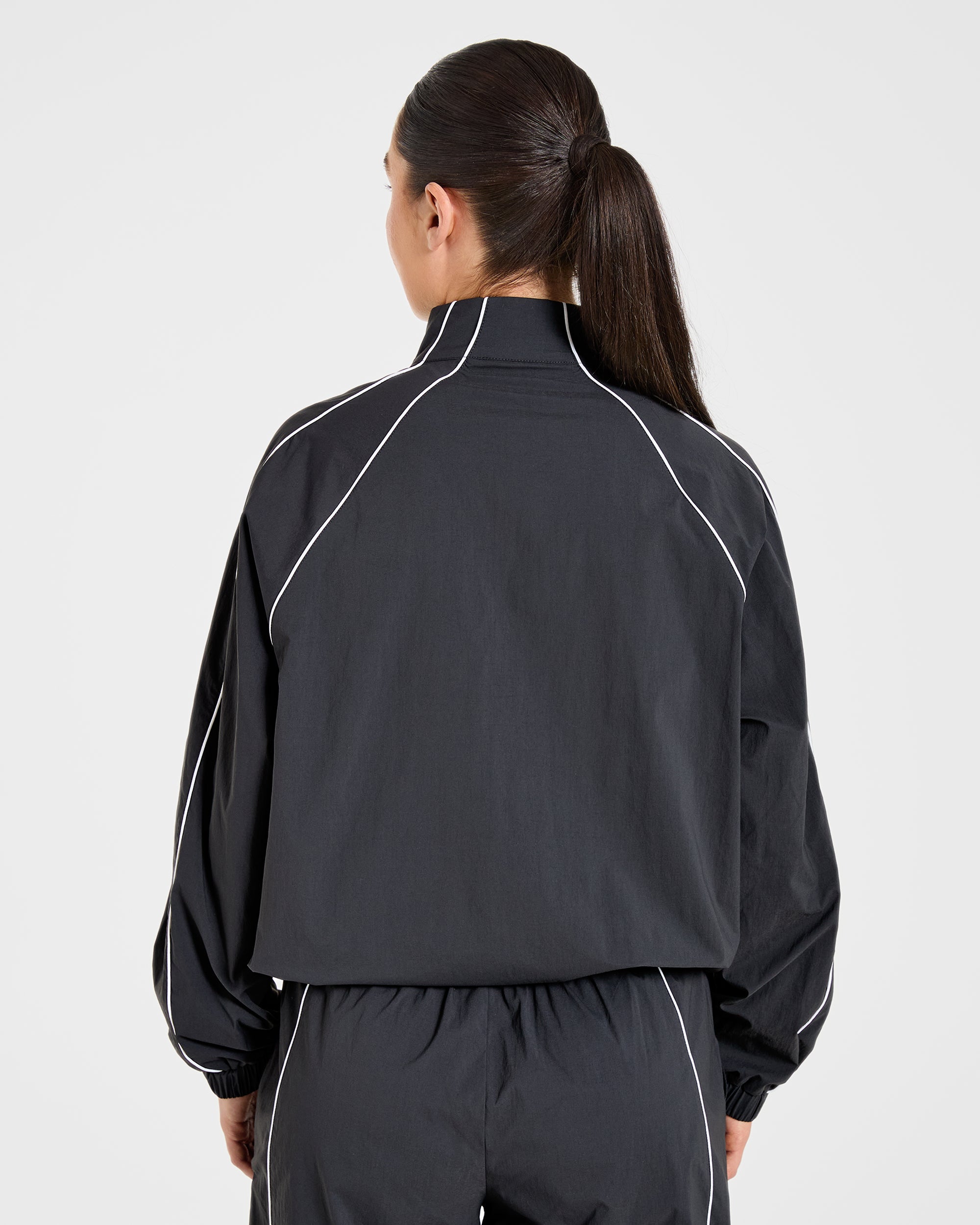 Retro Track Jacket - Noir