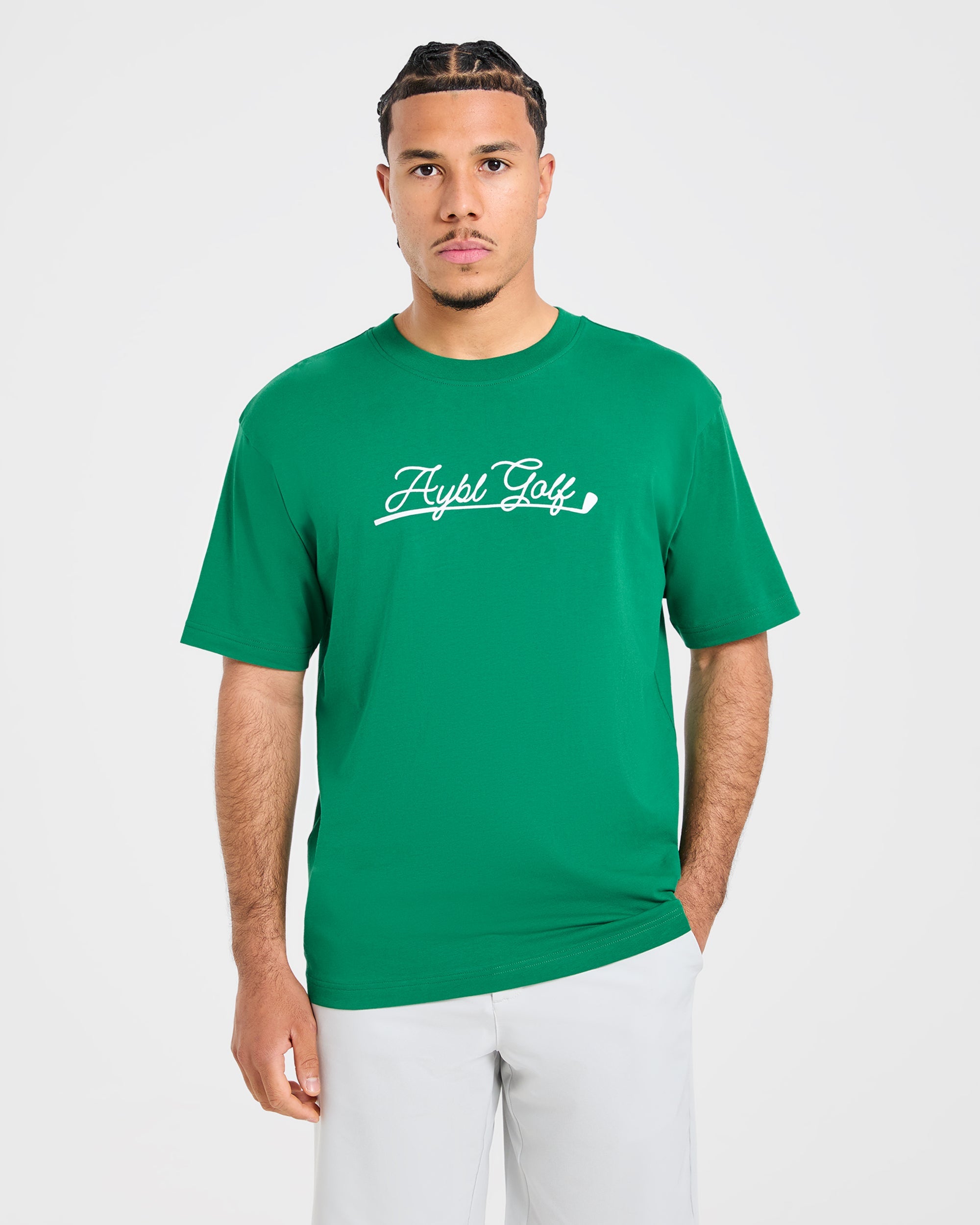 Golf Club T Shirt - Rye Vert/Crème