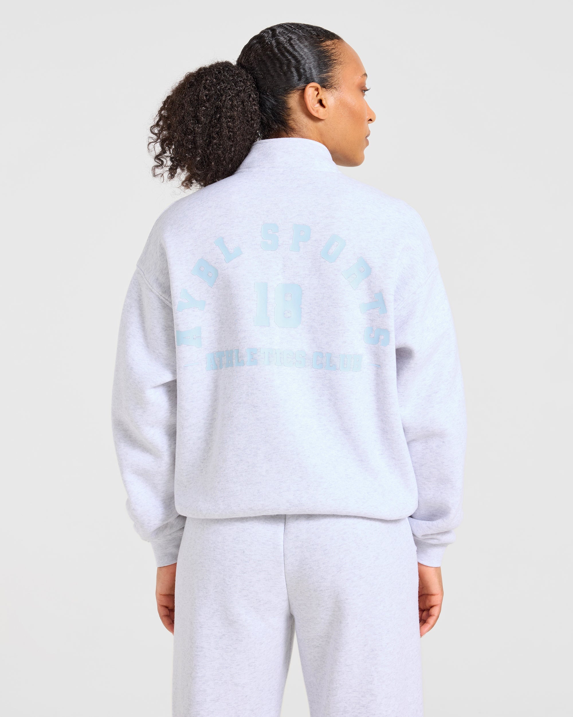 AYBL Sports 18 Oversized 1/4 Zip Pullover - Heather Gris