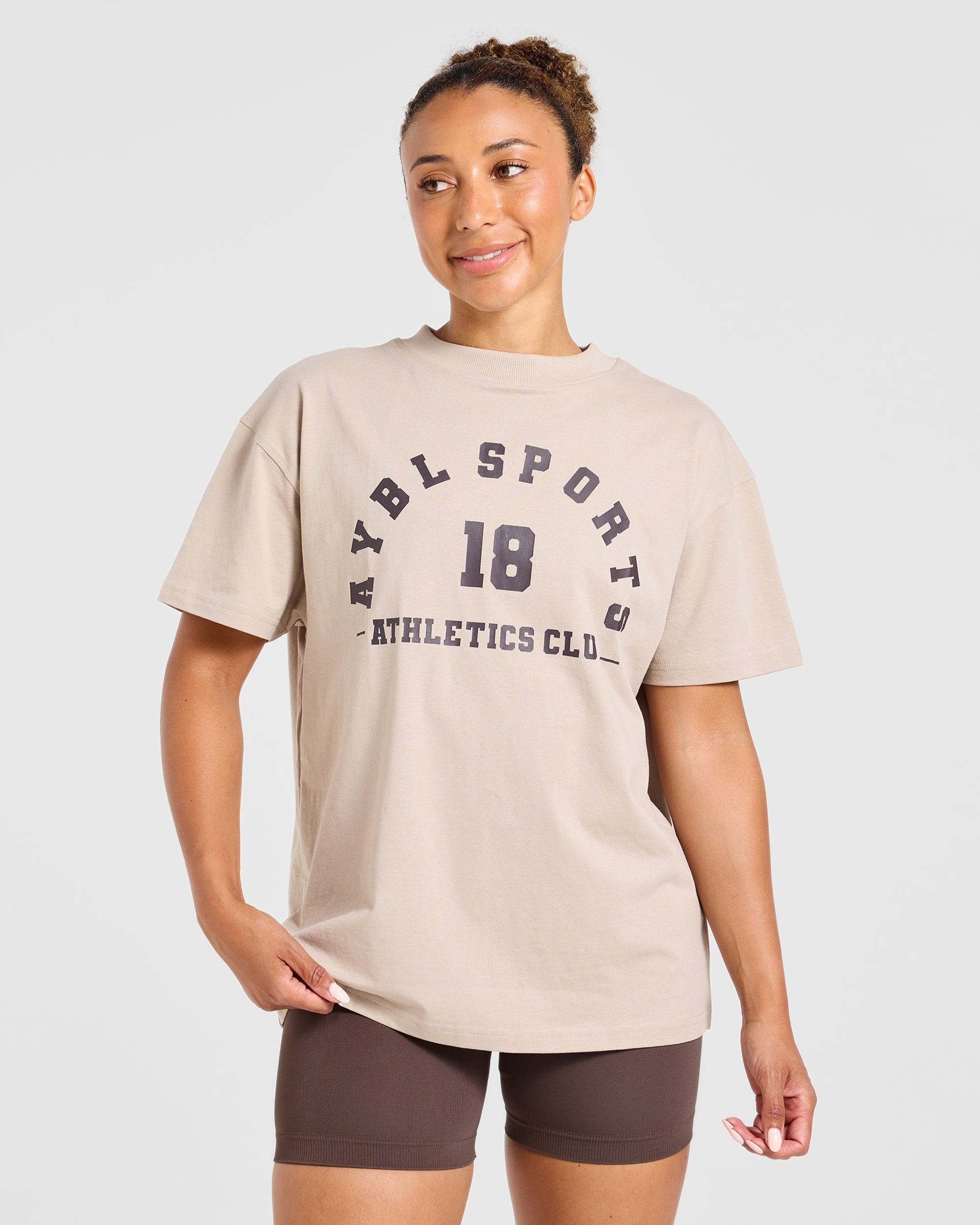 AYBL Sports 18 Oversized T Shirt - Mocha