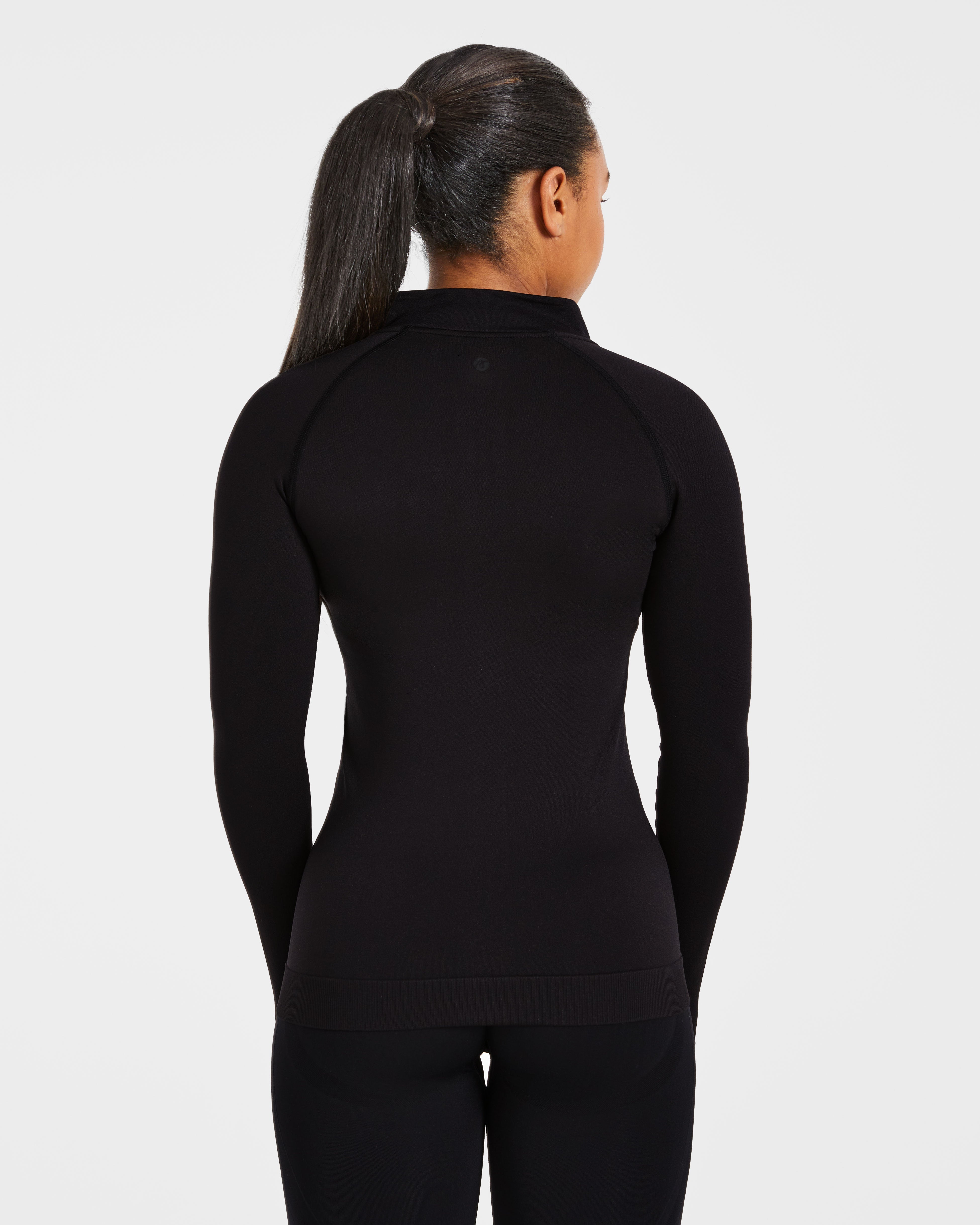 Essential Seamless Zip Jacket - Noir