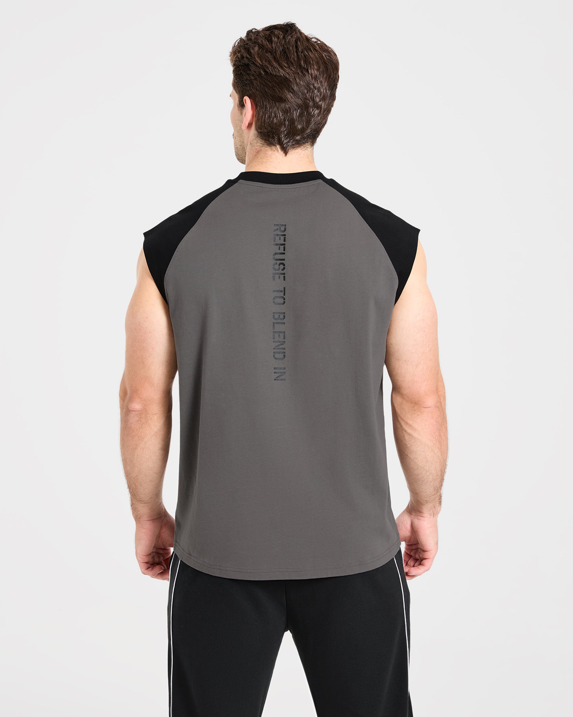 Cam Kissel x Contrast Oversized Tank - Charcoal/Noir