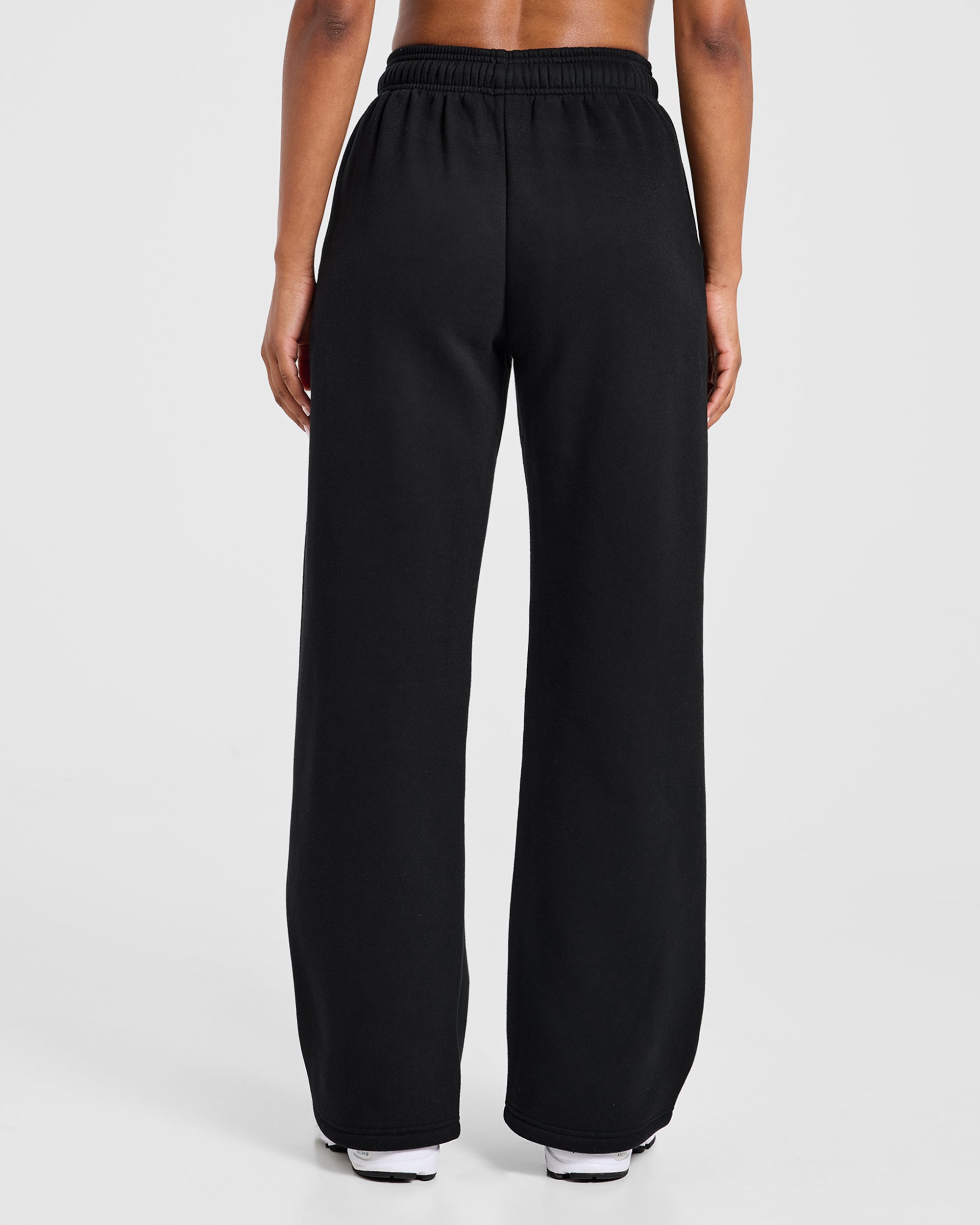 Varsity Applique Oversized Straight Leg Joggers - Noir