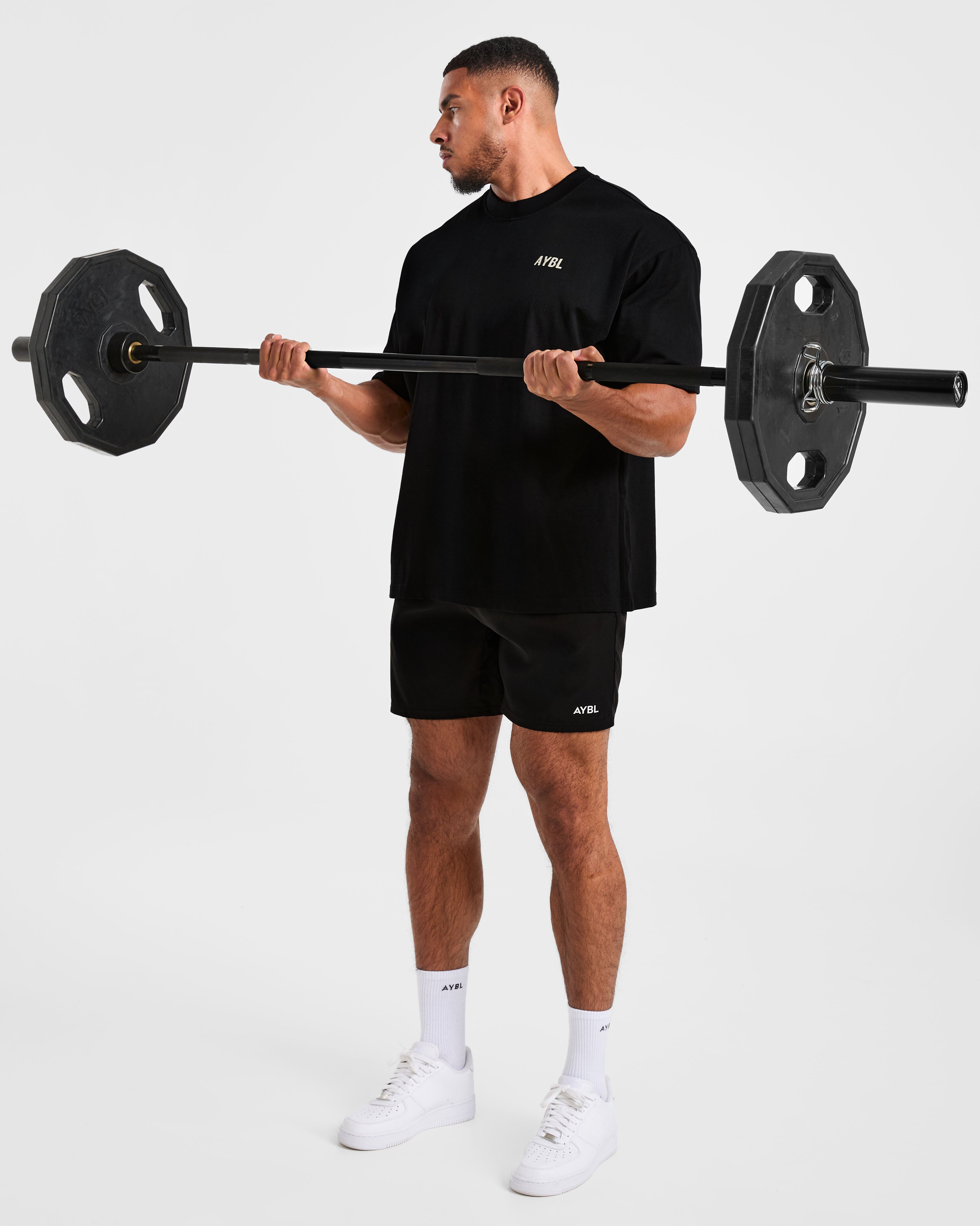Lift Heavy Oversized T Shirt - Noir/Off Blanc