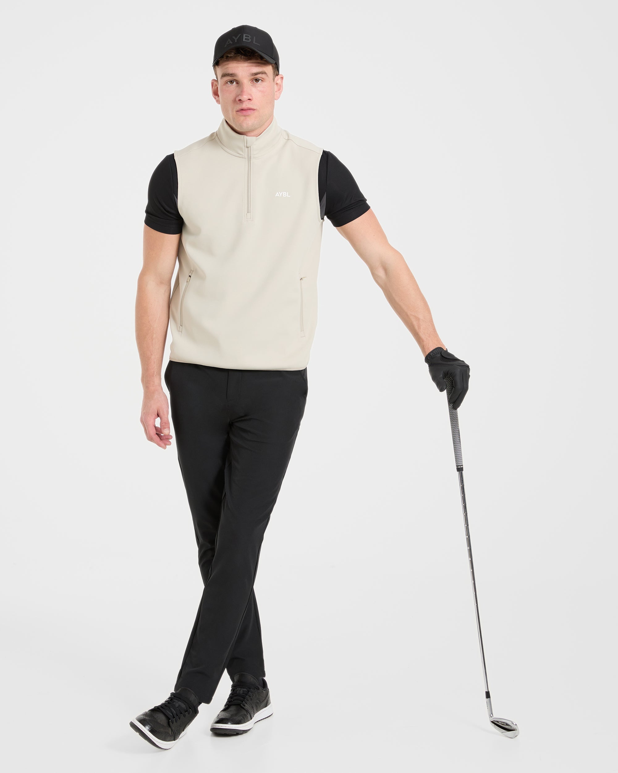 Precision 1/4 Zip Vest - Sand