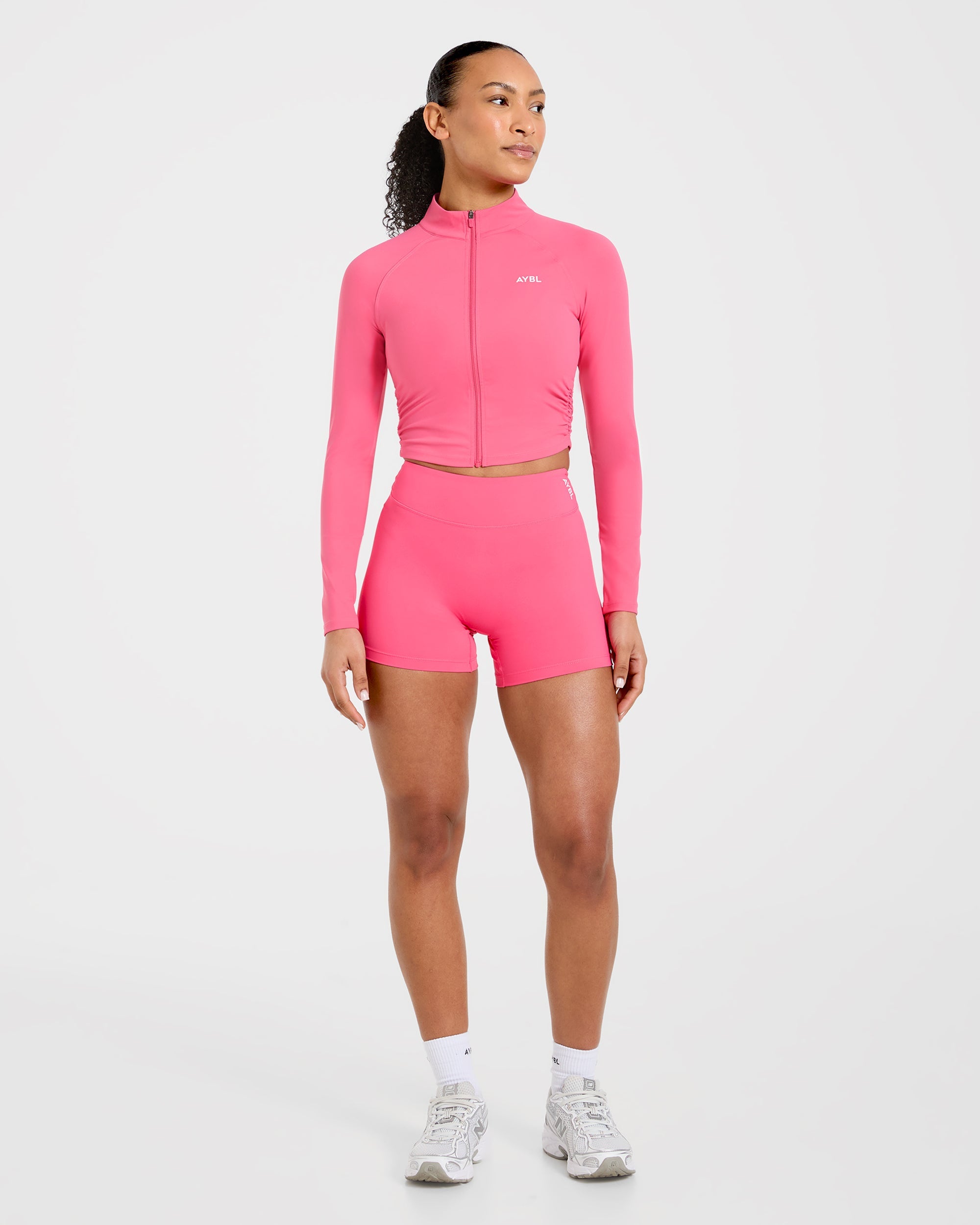 Physique Zip Up Jacket - Roseberry Rose