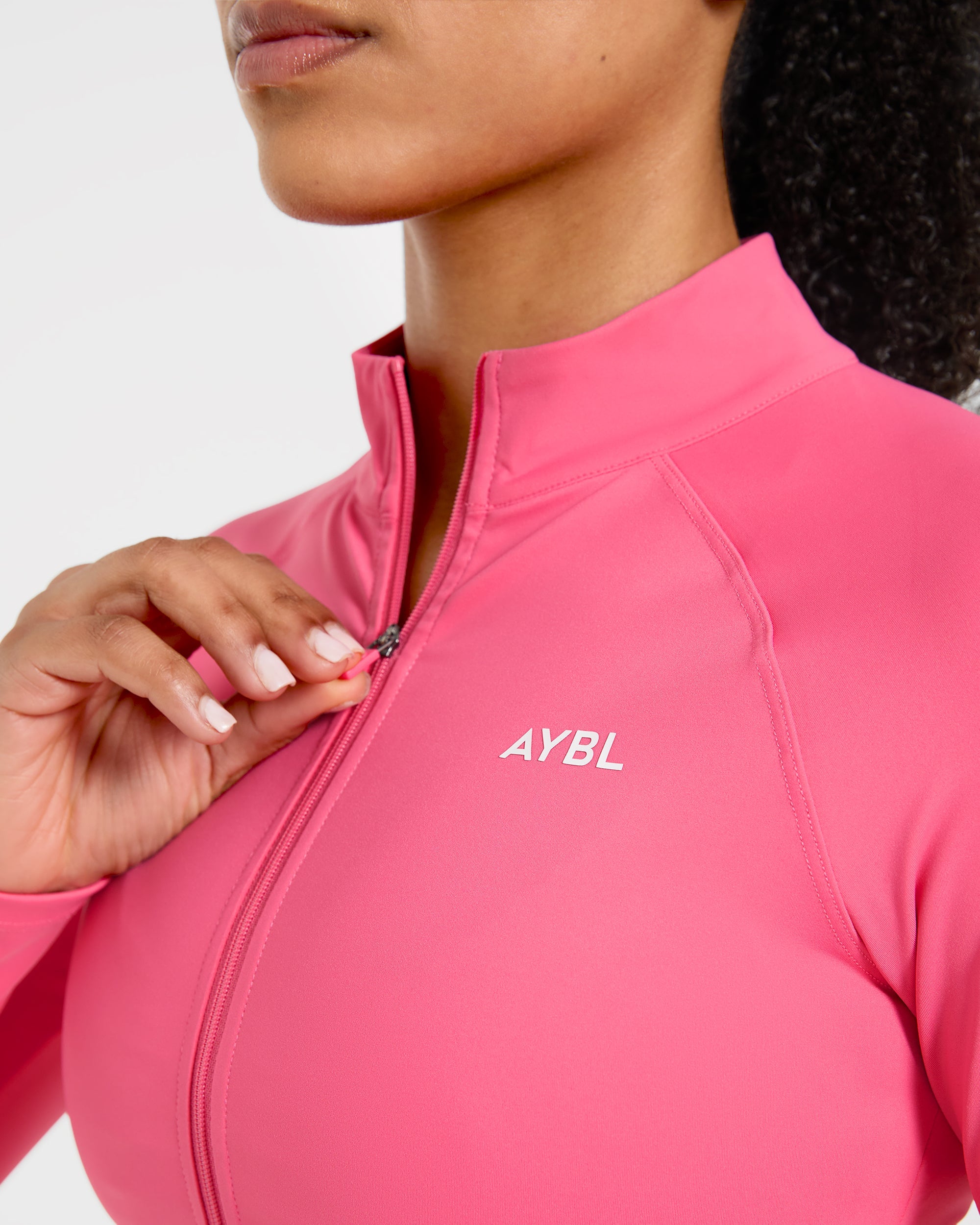 Physique Zip Up Jacket - Roseberry Rose