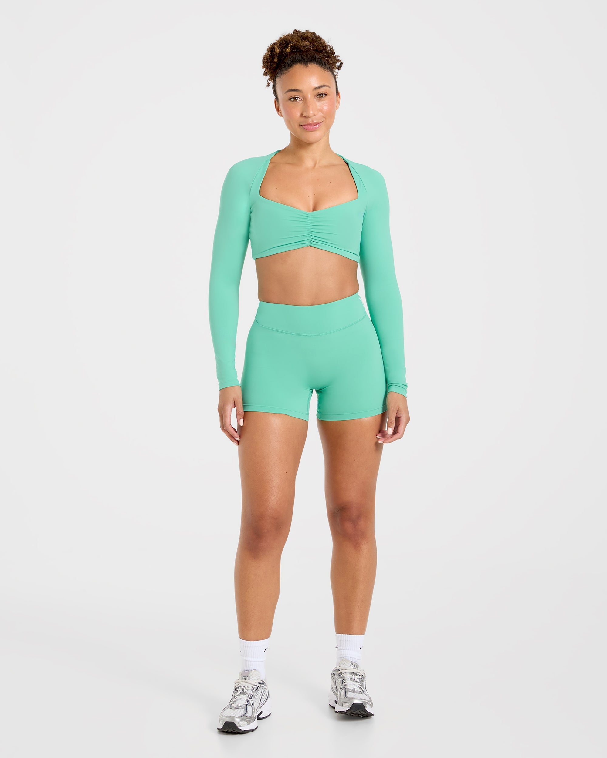 Physique Long Sleeve Crop Top - Summer Vert