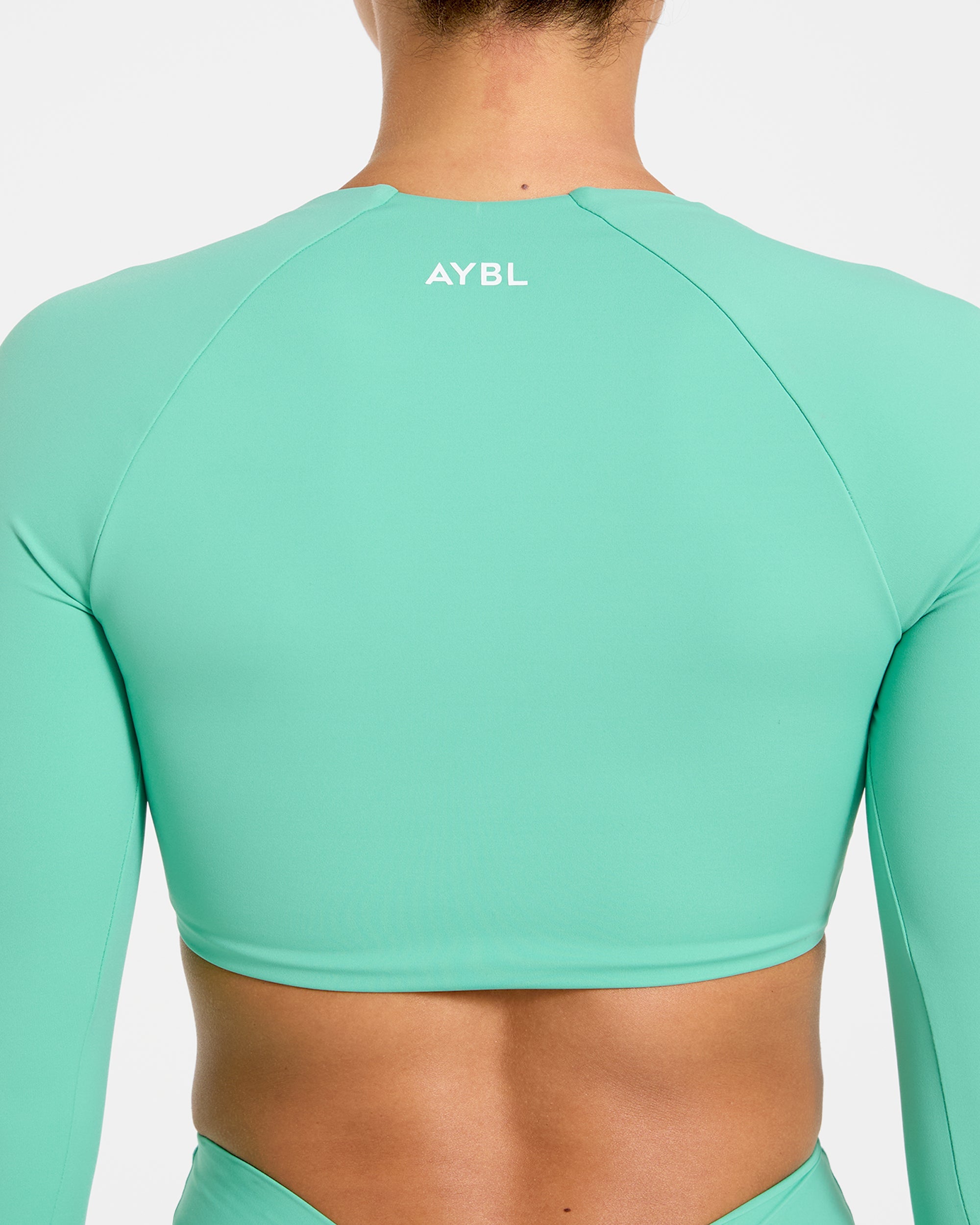 Physique Long Sleeve Crop Top - Summer Vert