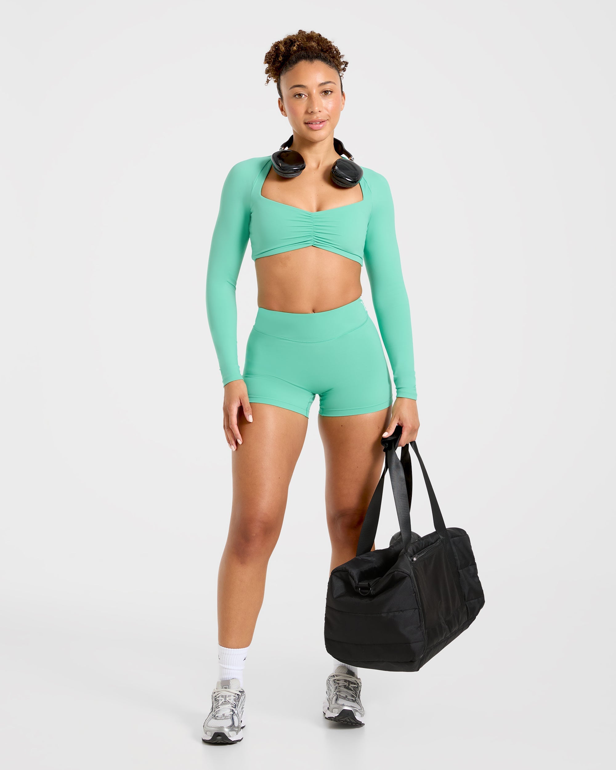 Physique Long Sleeve Crop Top - Summer Vert