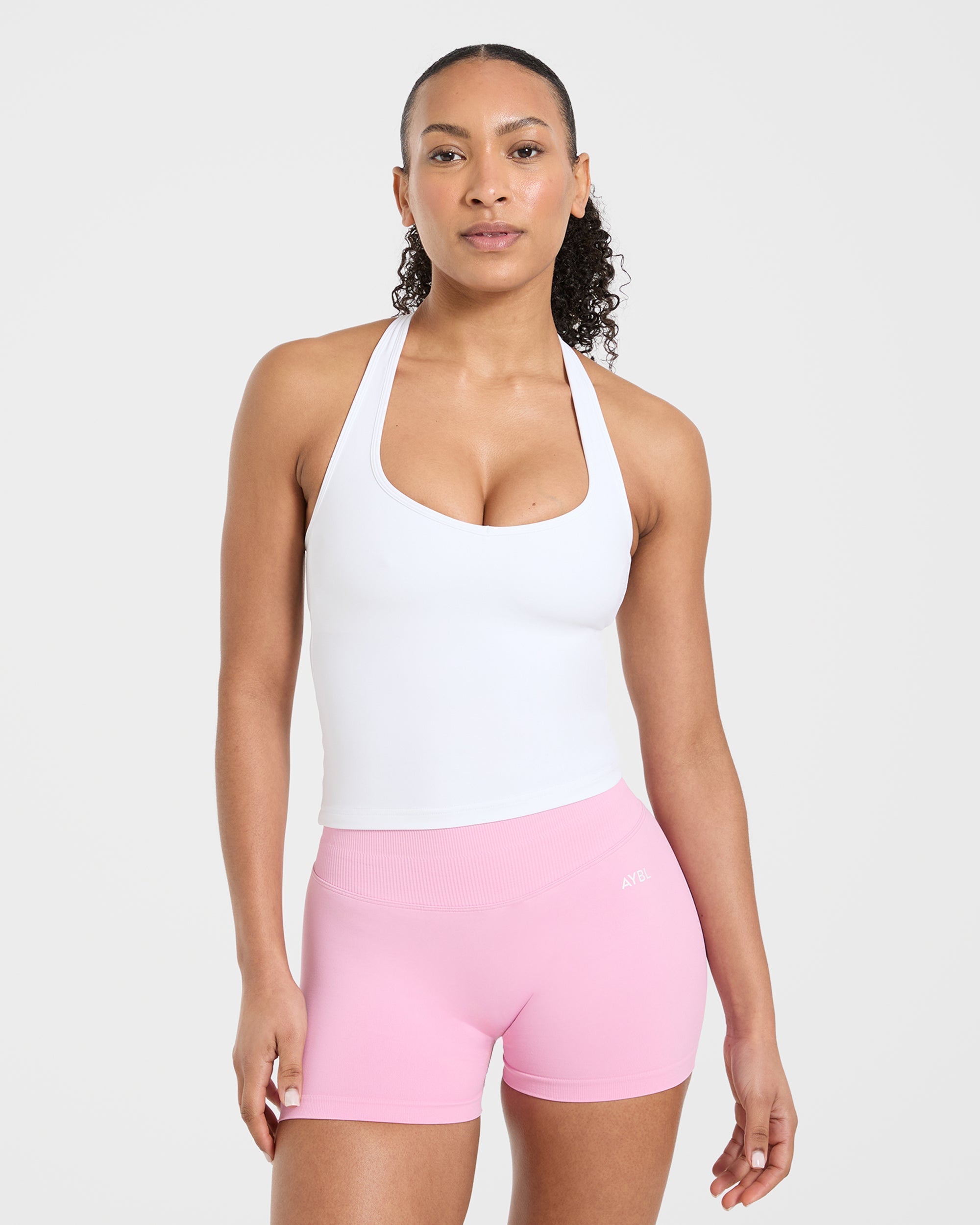Essential Halterneck Tank Top - Blanc