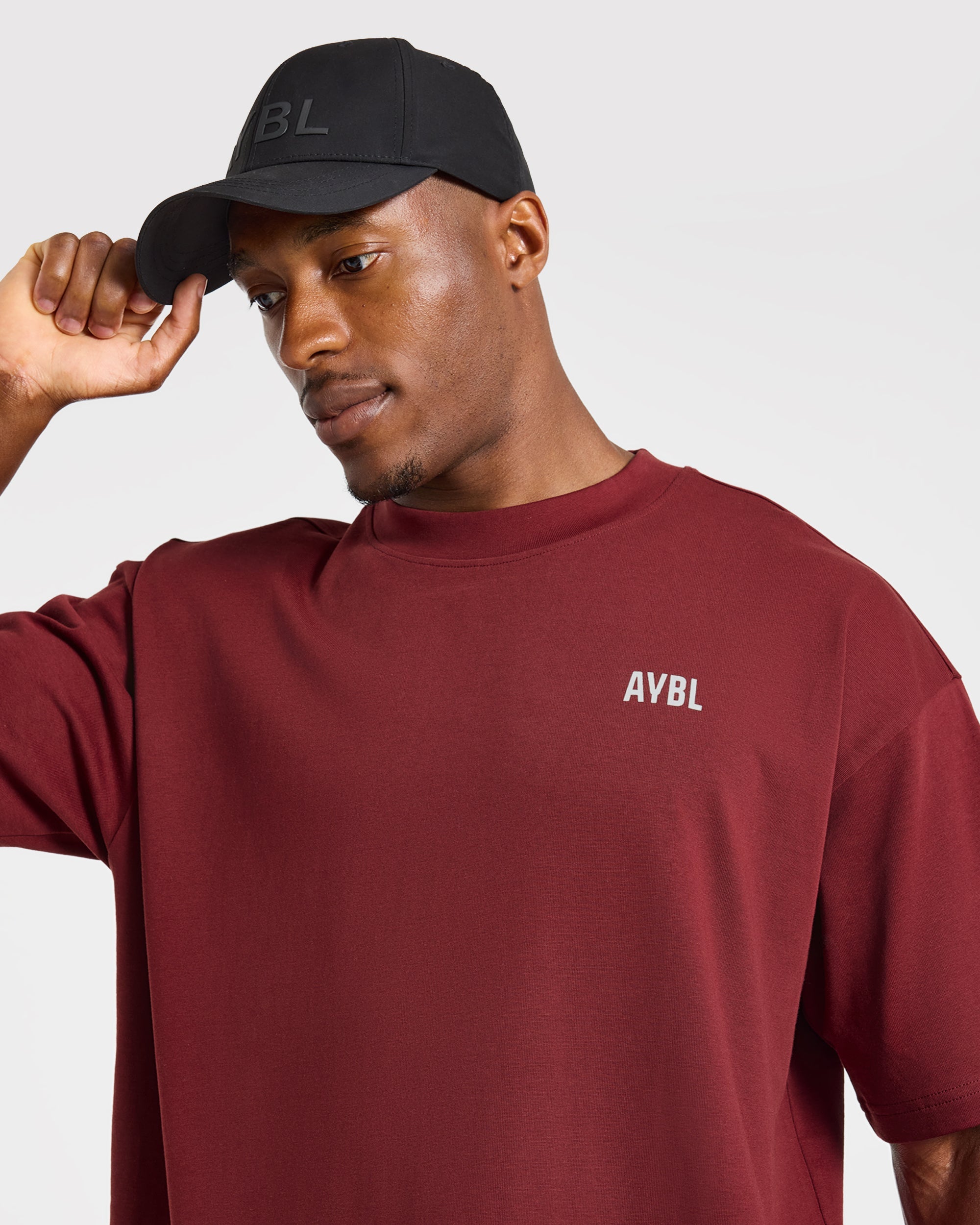 Script Collective Oversized T Shirt - Dark Burgundy