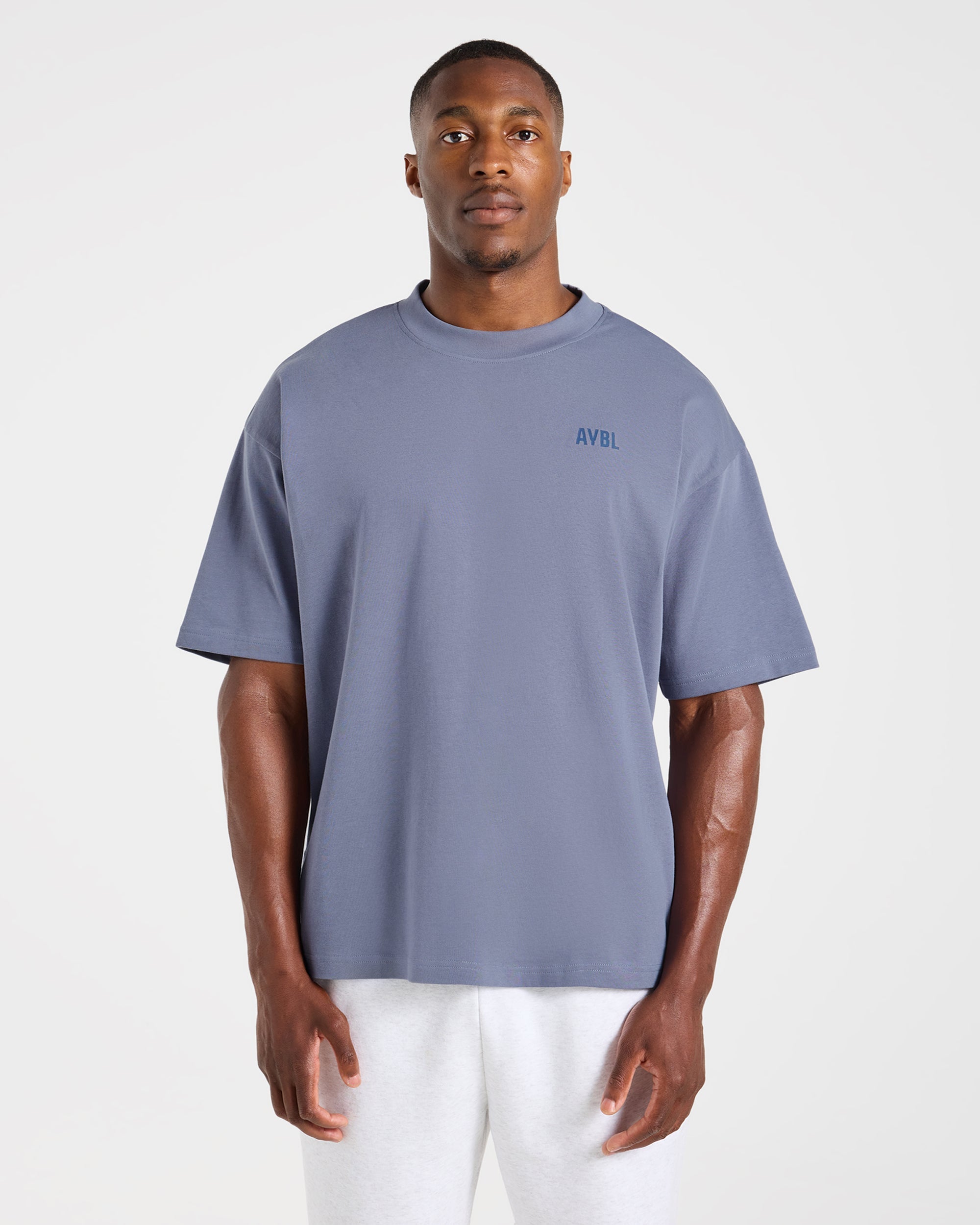 Script Collective Oversized T Shirt - Titanium Bleu