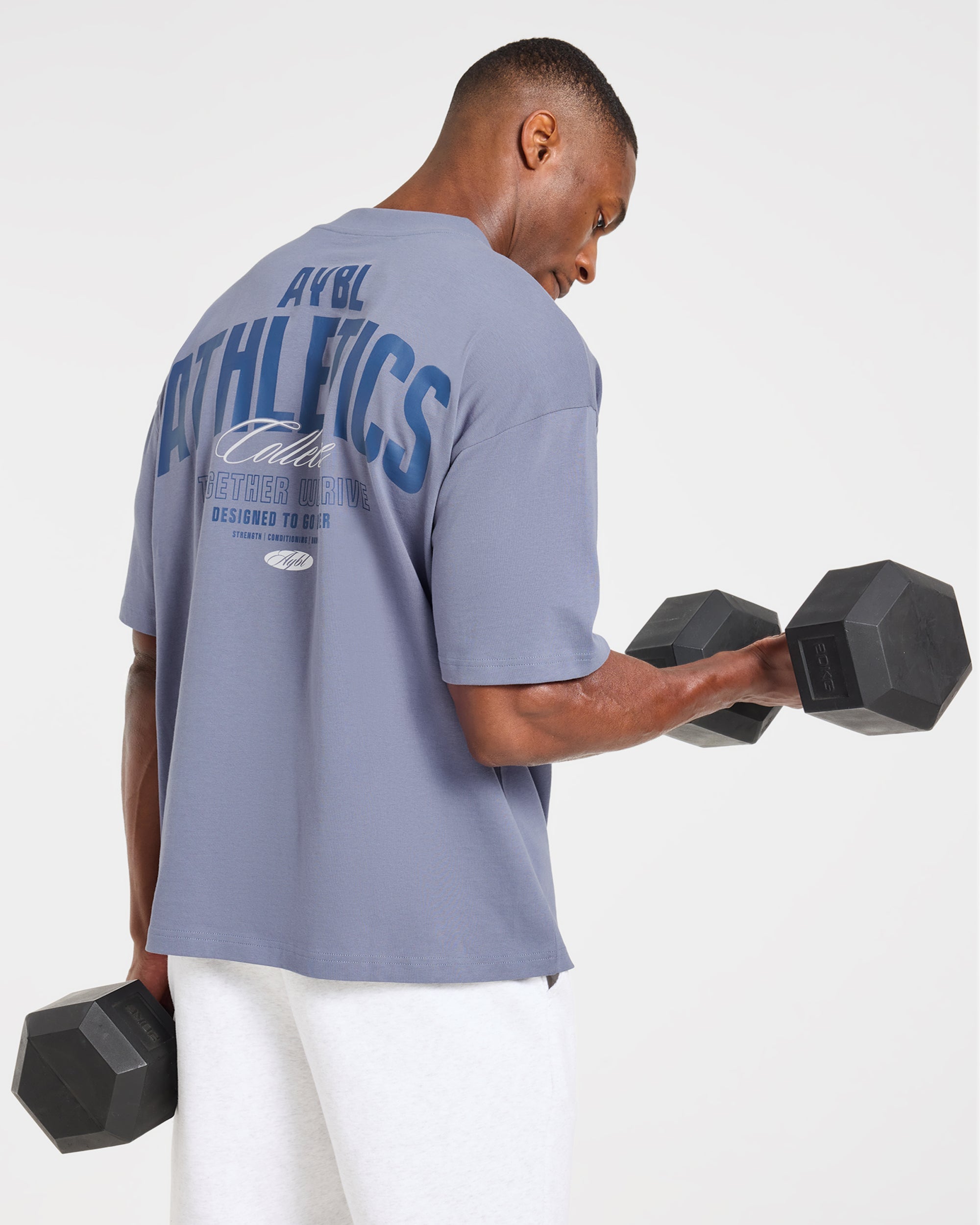 Script Collective Oversized T Shirt - Titanium Bleu