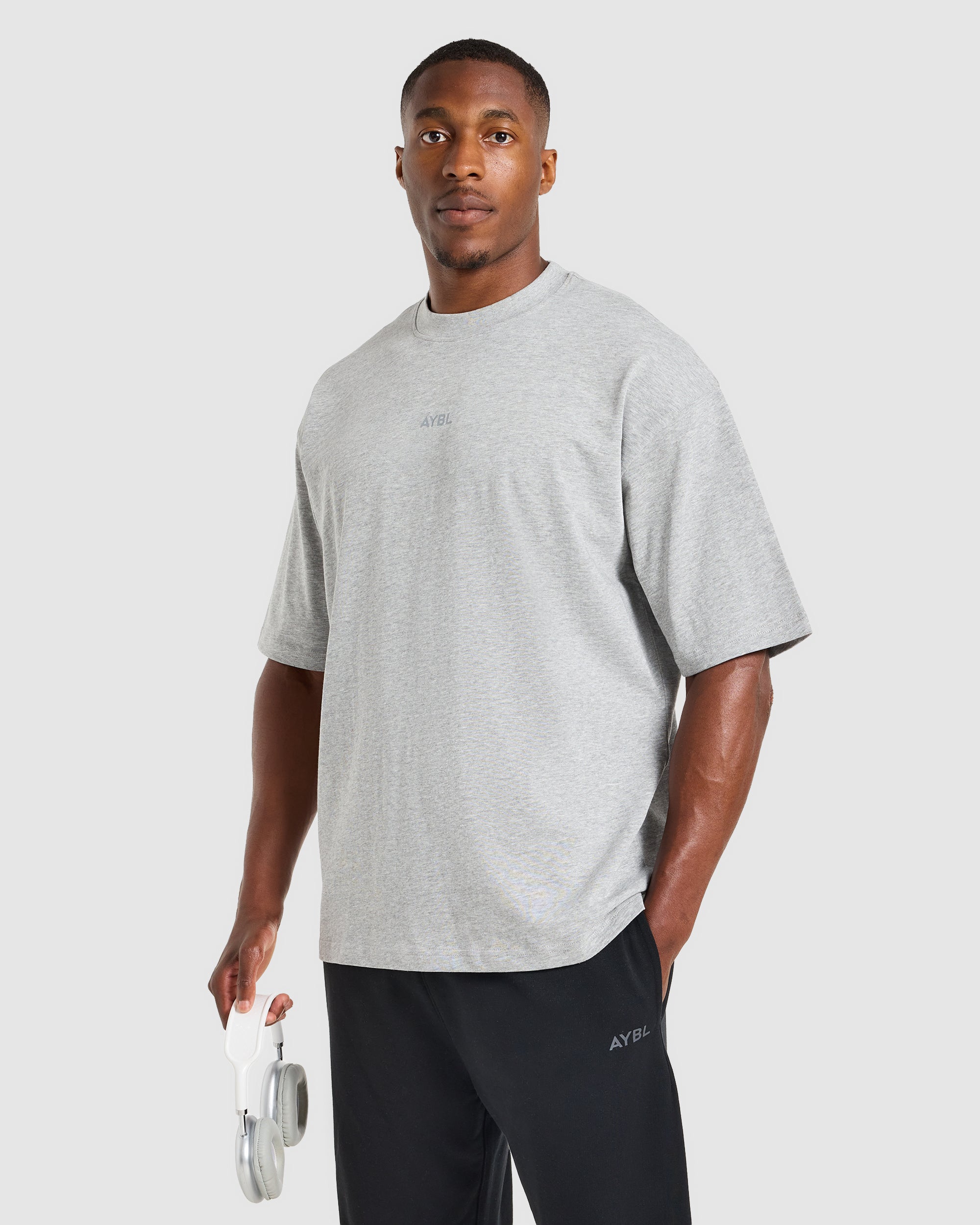 Craft Oversized T Shirt - Mid Marl Gris