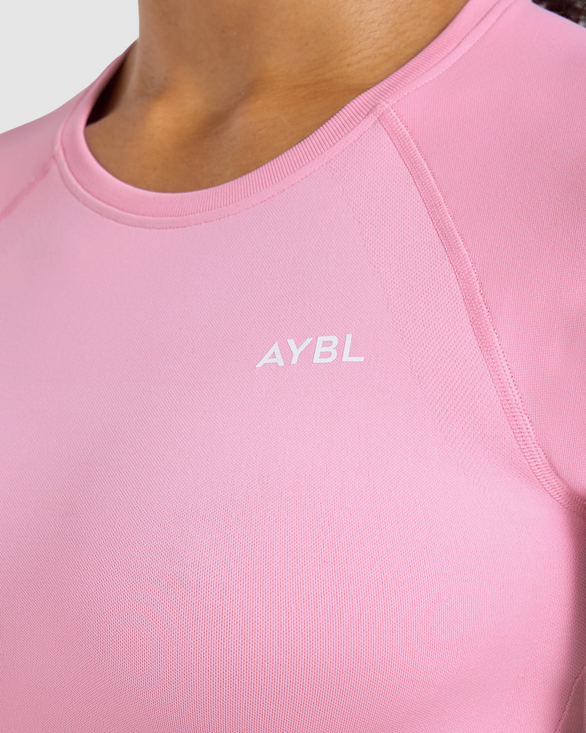 Enhance Seamless Short Sleeve Top - Sugar Rose