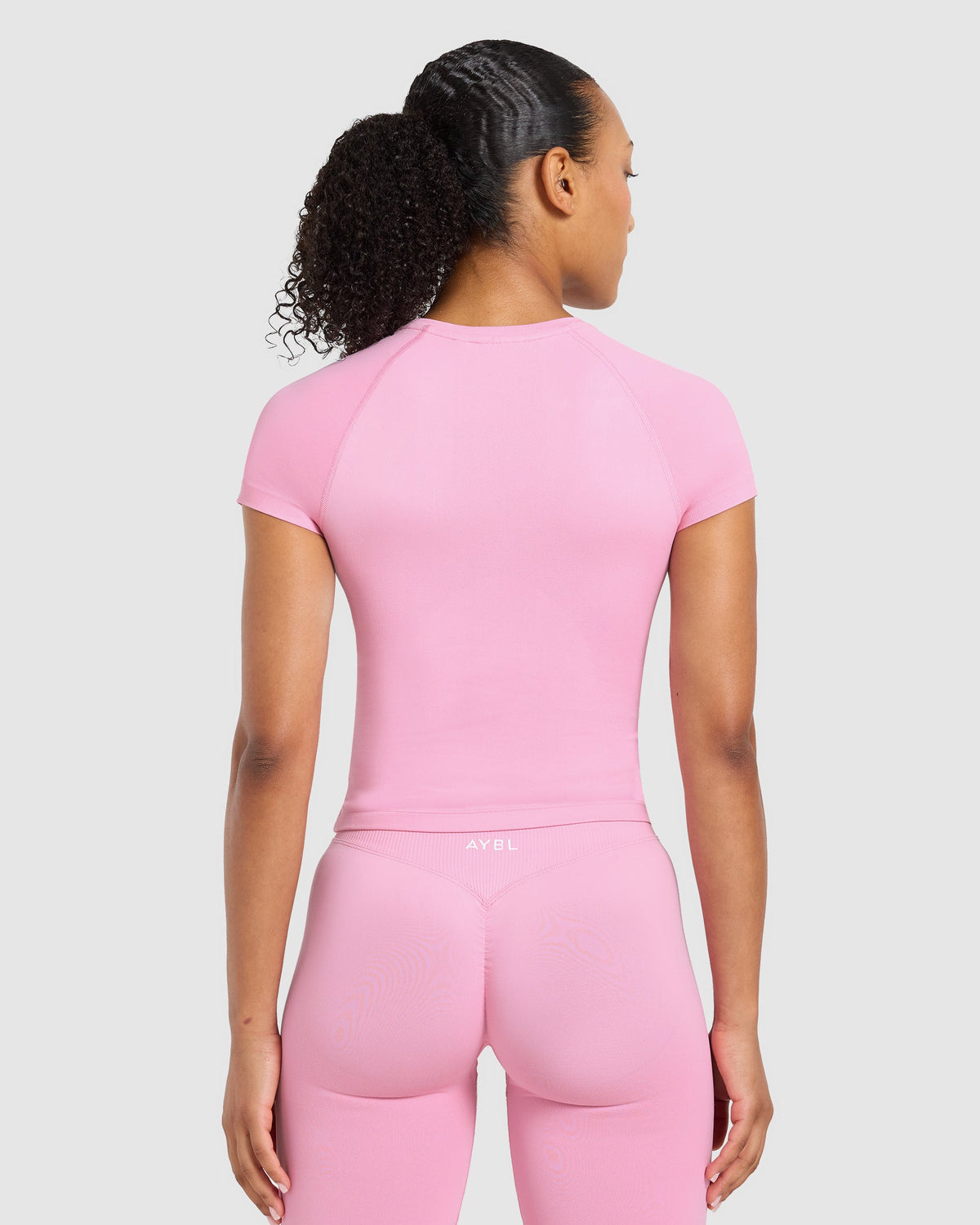Enhance Seamless Short Sleeve Top - Sugar Rose