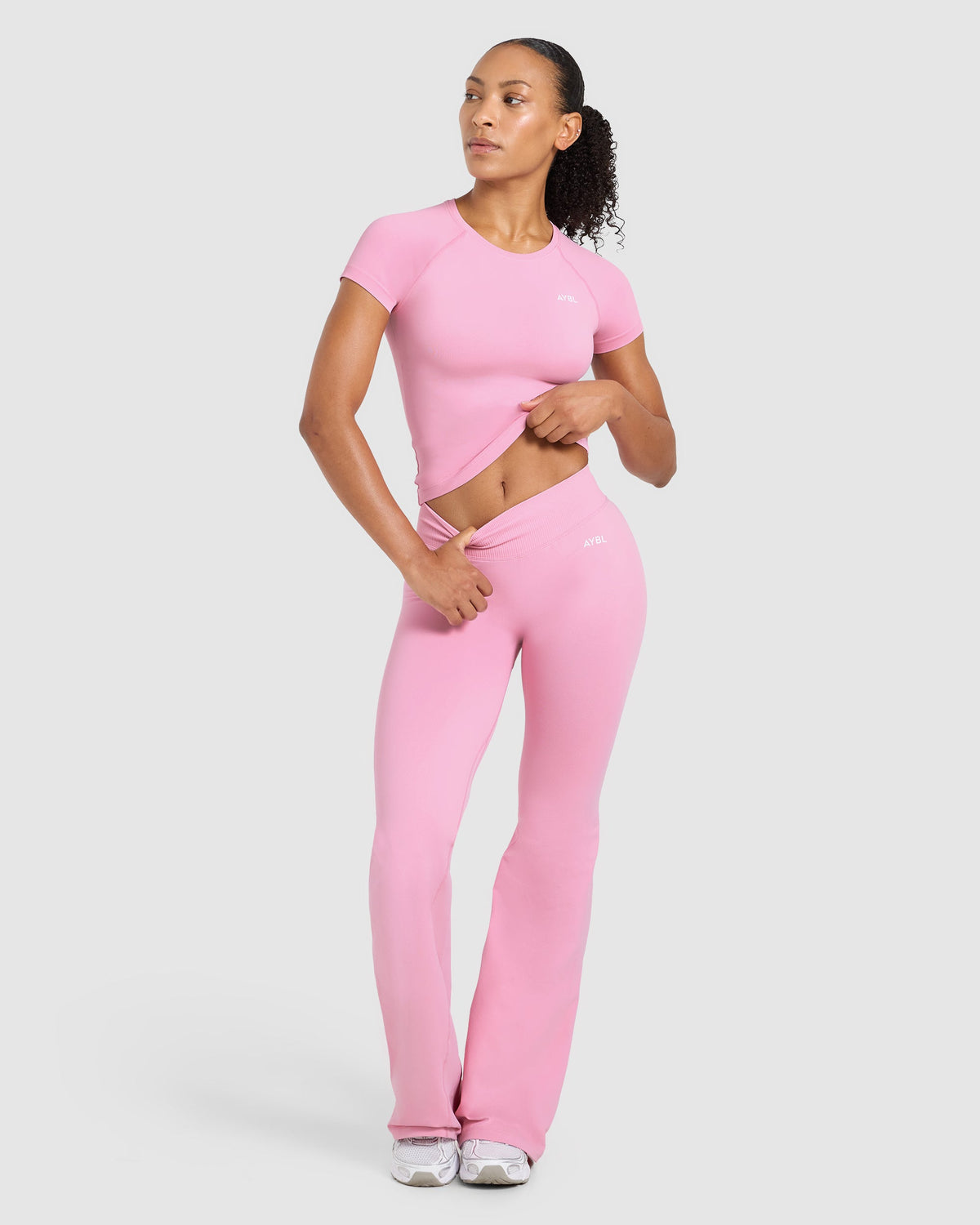 Enhance Seamless Short Sleeve Top - Sugar Rose