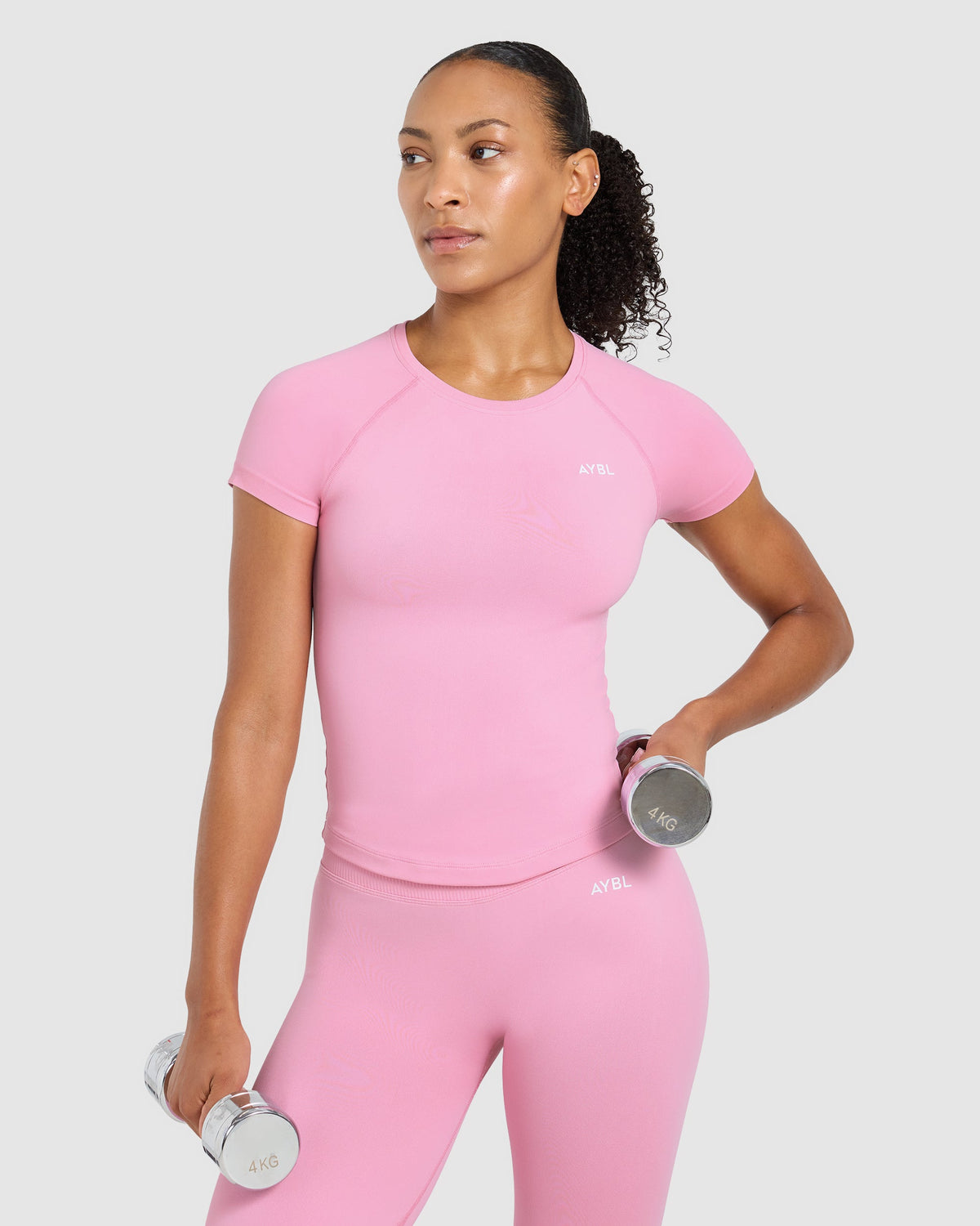 Enhance Seamless Short Sleeve Top - Sugar Rose