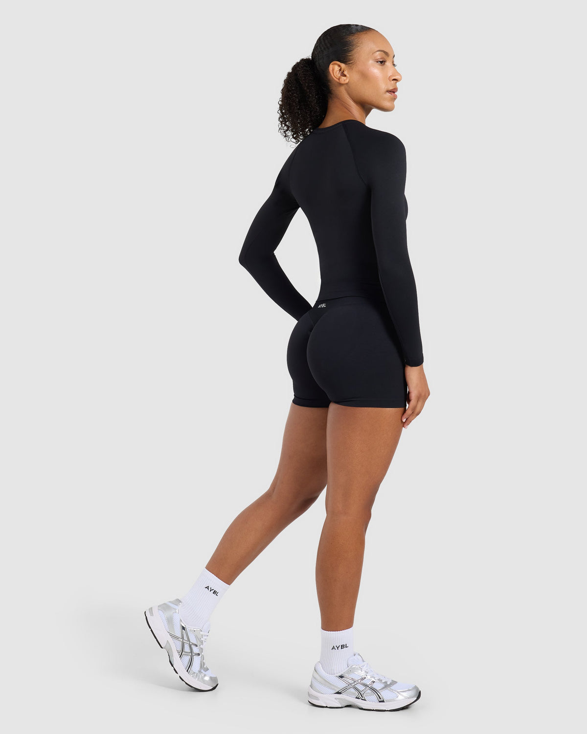 Enhance Seamless Long Sleeve Top - Noir