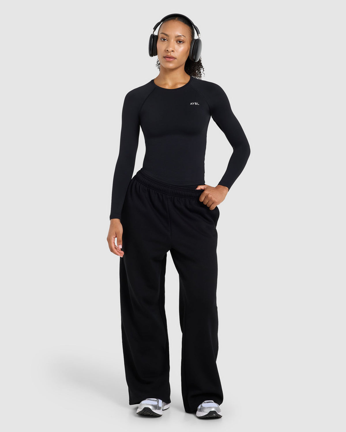 Enhance Seamless Long Sleeve Top - Noir
