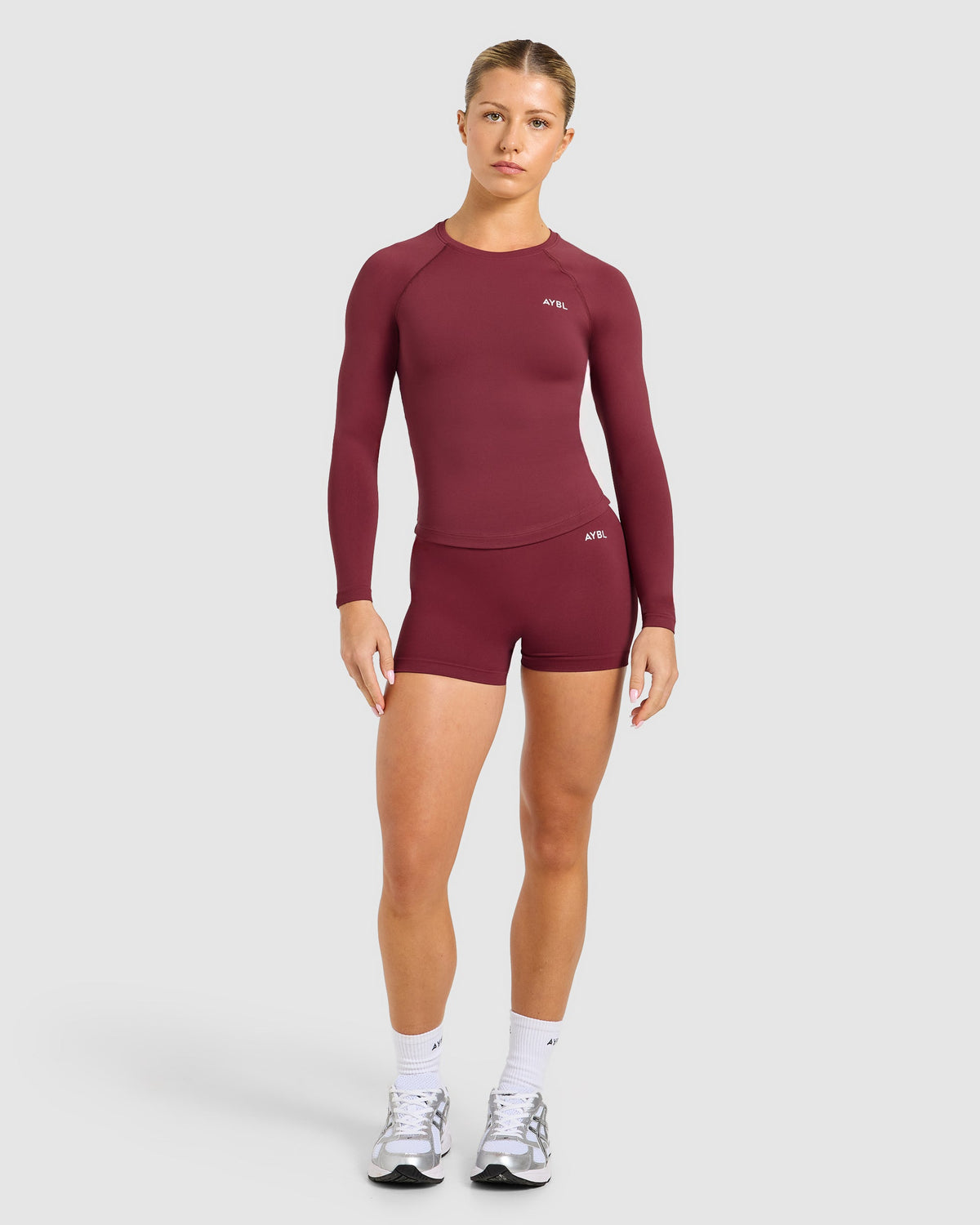 Enhance Seamless Long Sleeve Top - Mahogany Rouge