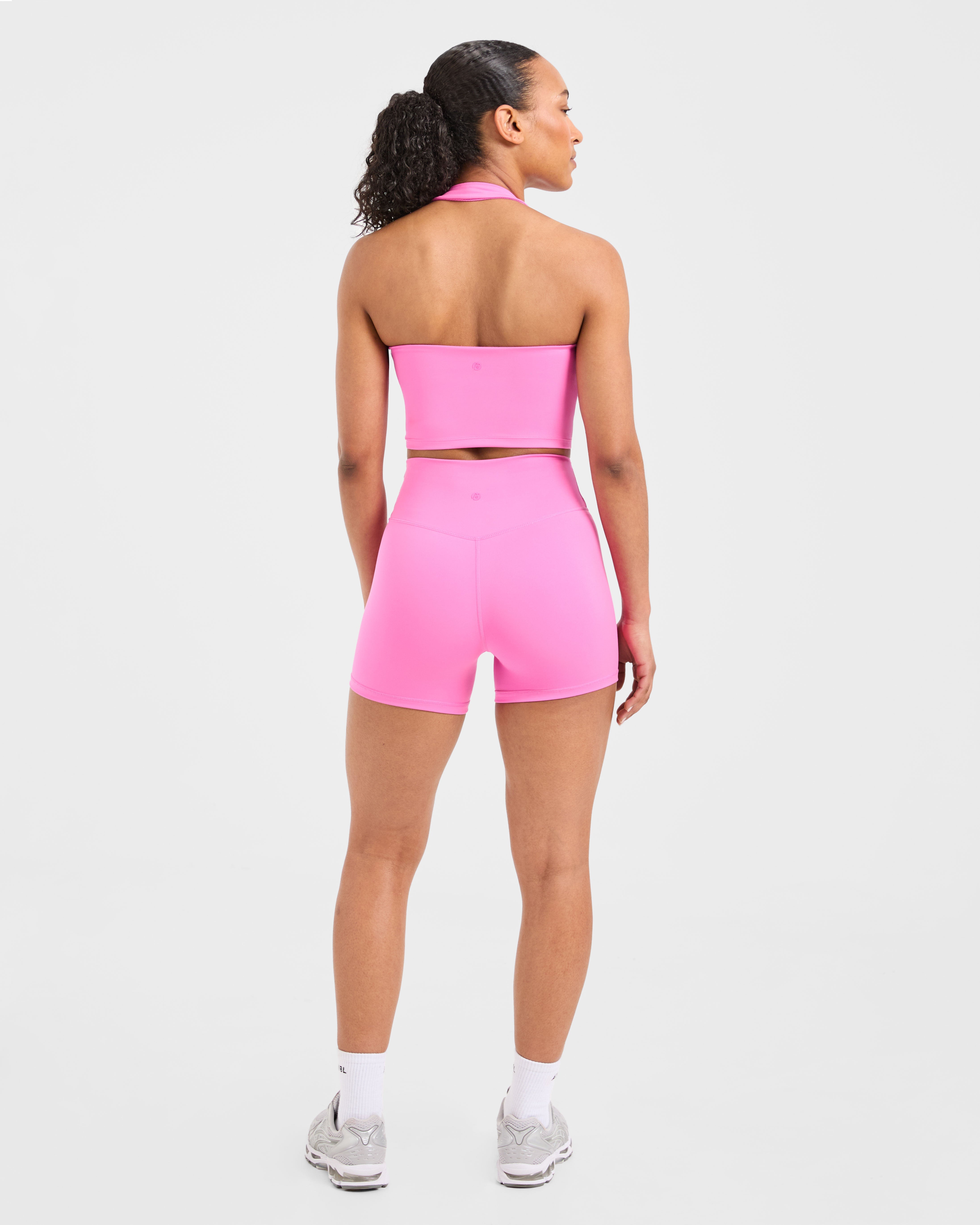 Staple Halterneck Crop Top - Summer Rose