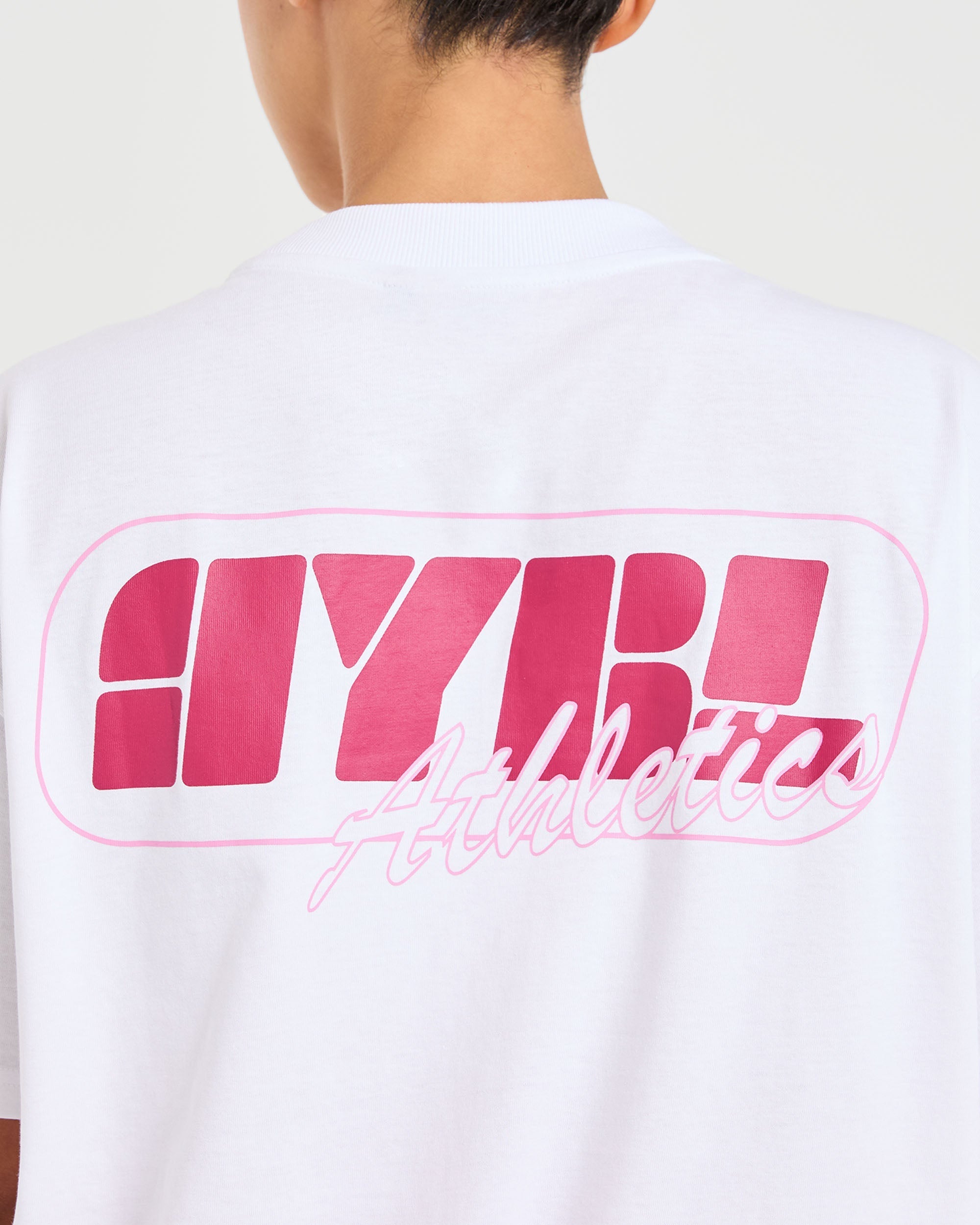Athletics Retro Oversized T Shirt - Blanc