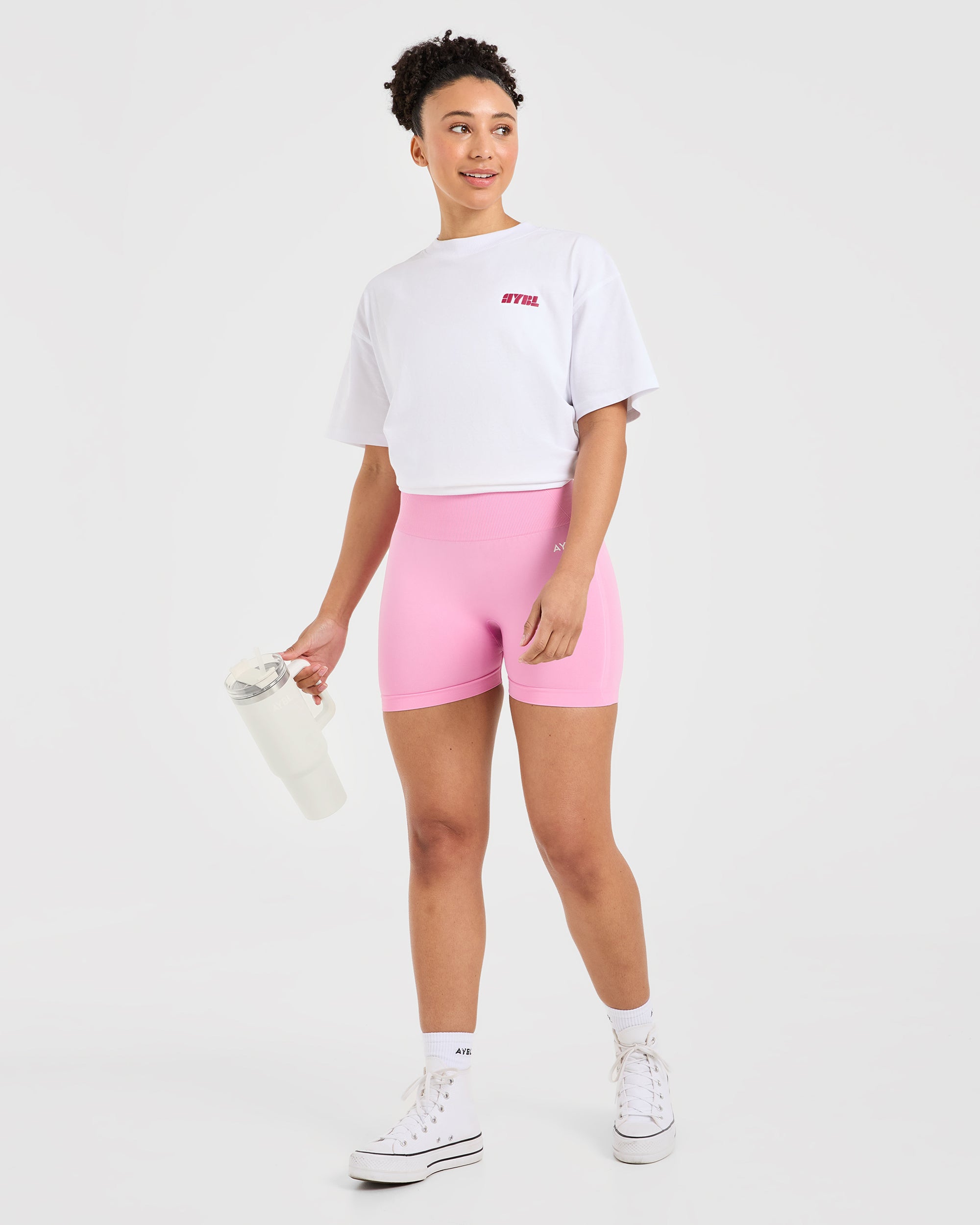 Athletics Retro Oversized T Shirt - Blanc