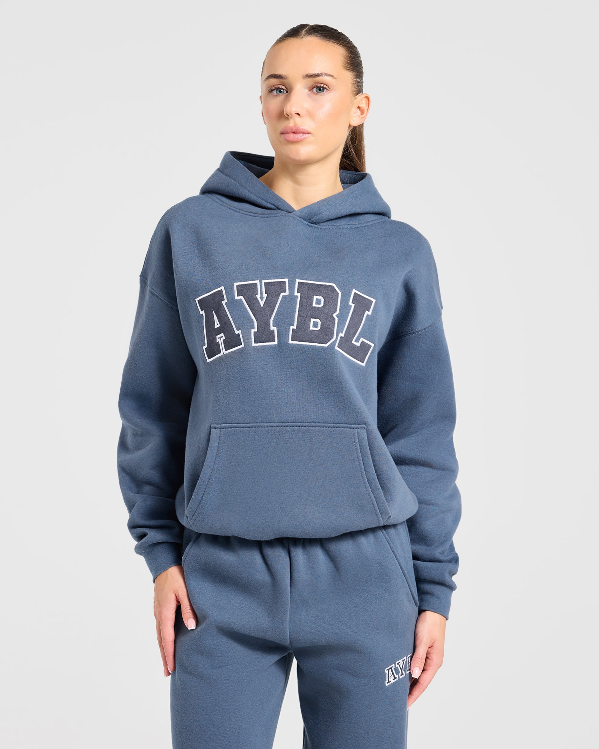 Varsity 2.0 Oversized Hoodie - Denim Bleu