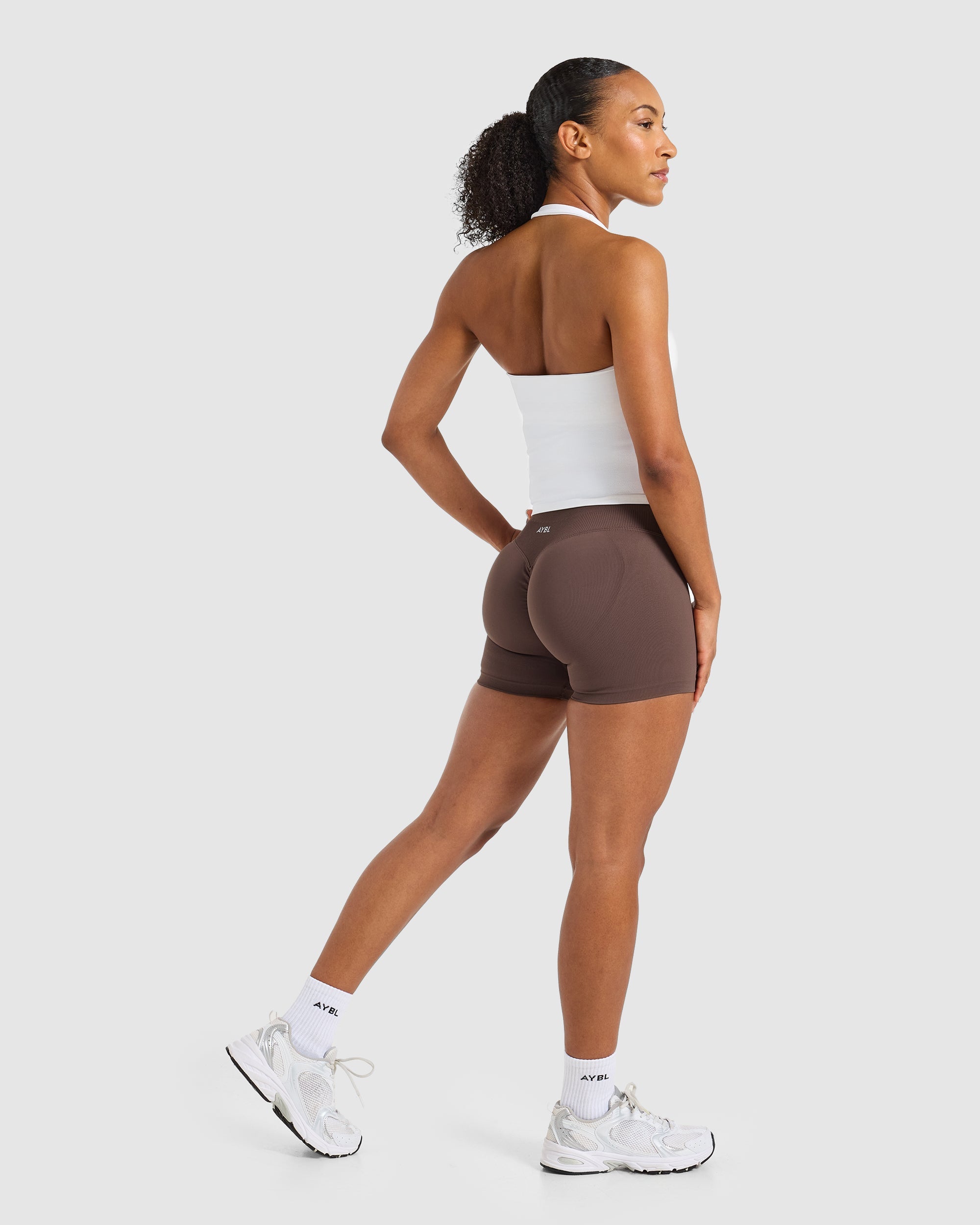 Enhance Seamless Halterneck Top - Blanc