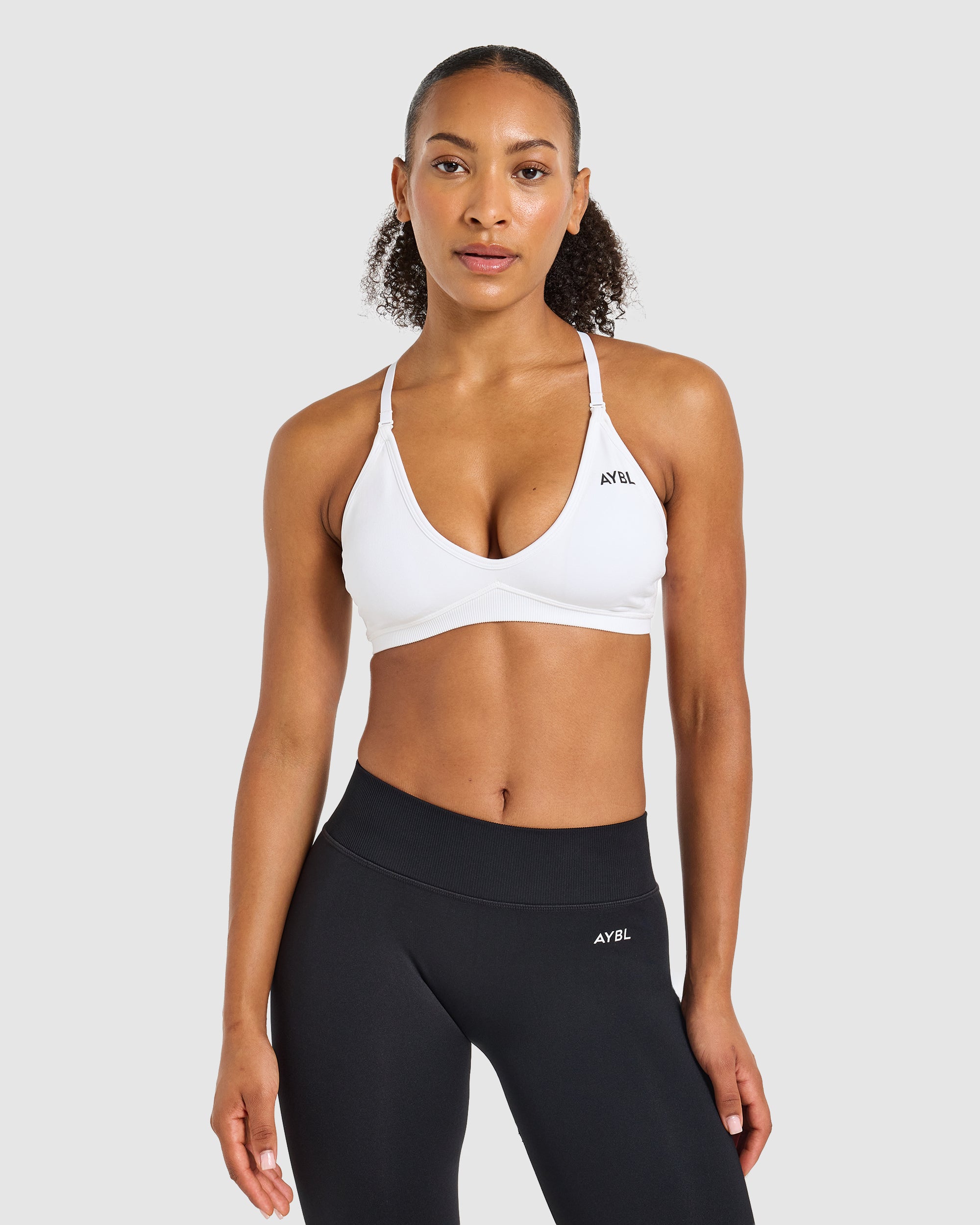 Adapt Seamless Strappy Sports Bra - Blanc