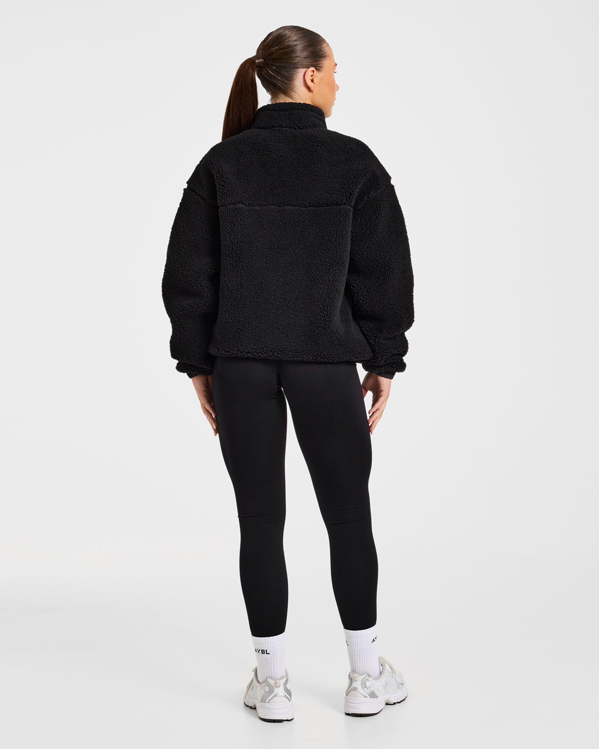 Signature 1/4 Zip Fleece Pullover - Noir