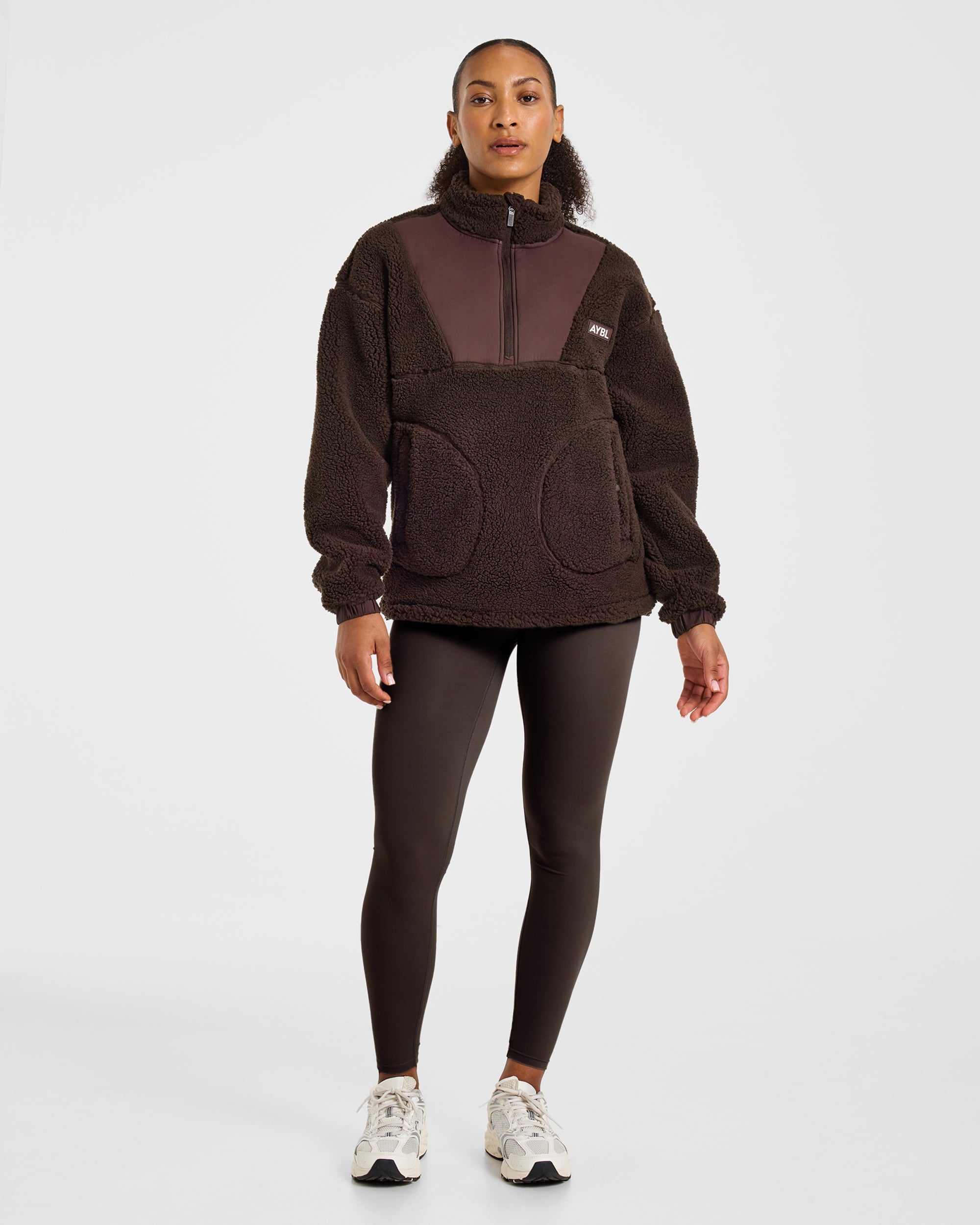 Signature 1/4 Zip Fleece Pullover - Cocoa Marron