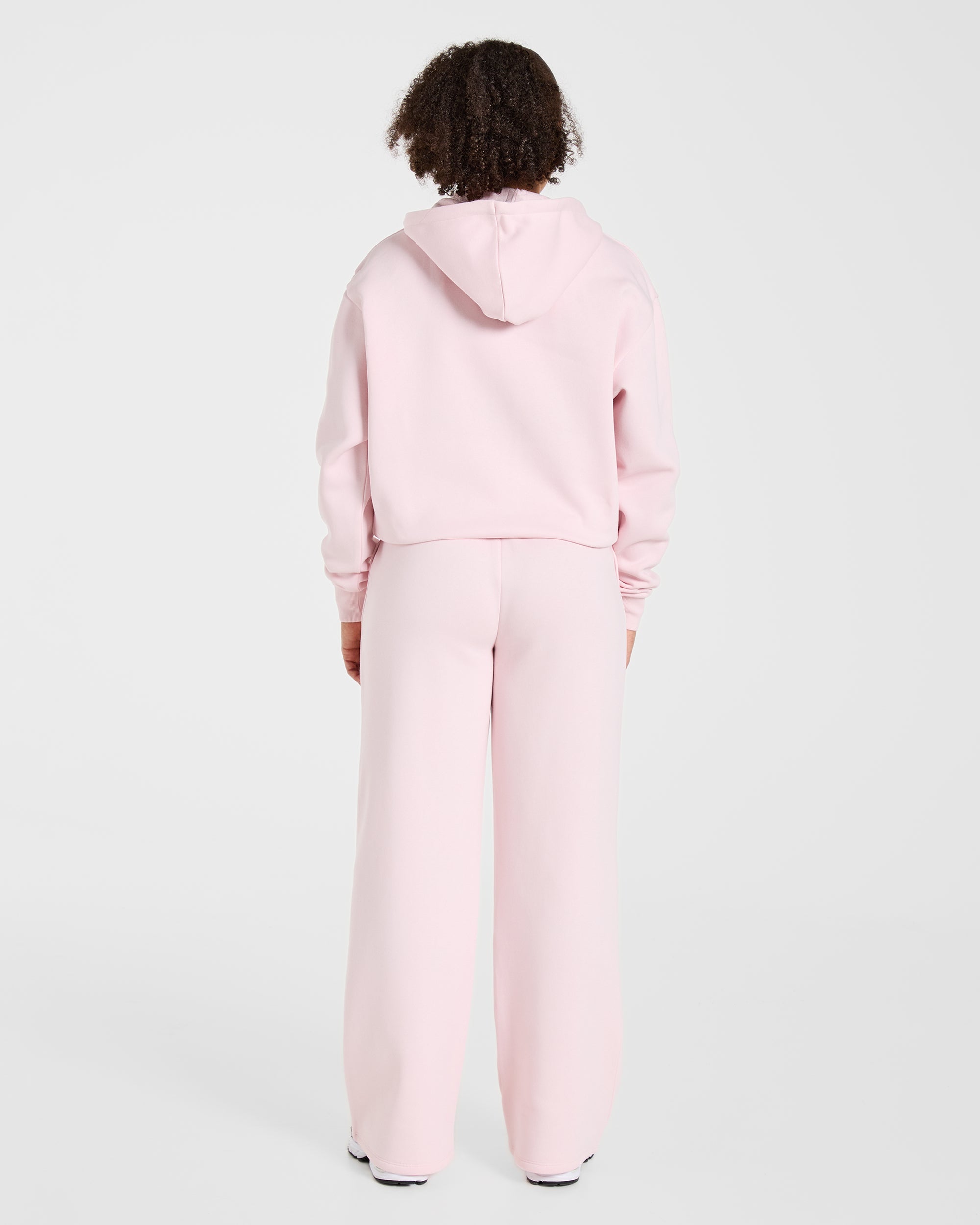 Lifestyle Oversized Zip Up Hoodie - Pastel Rose