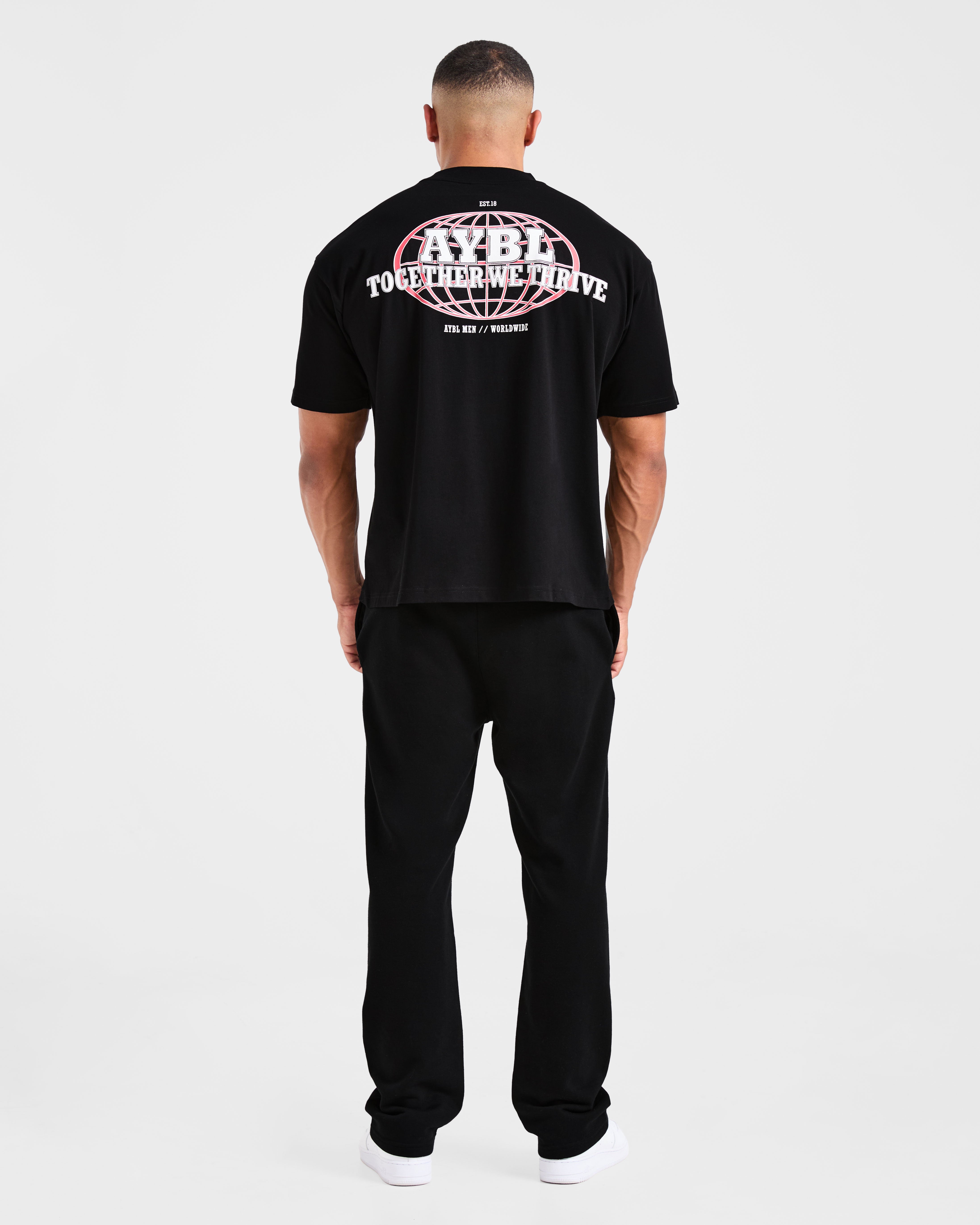 Global Oversized T Shirt - Noir/Rouge
