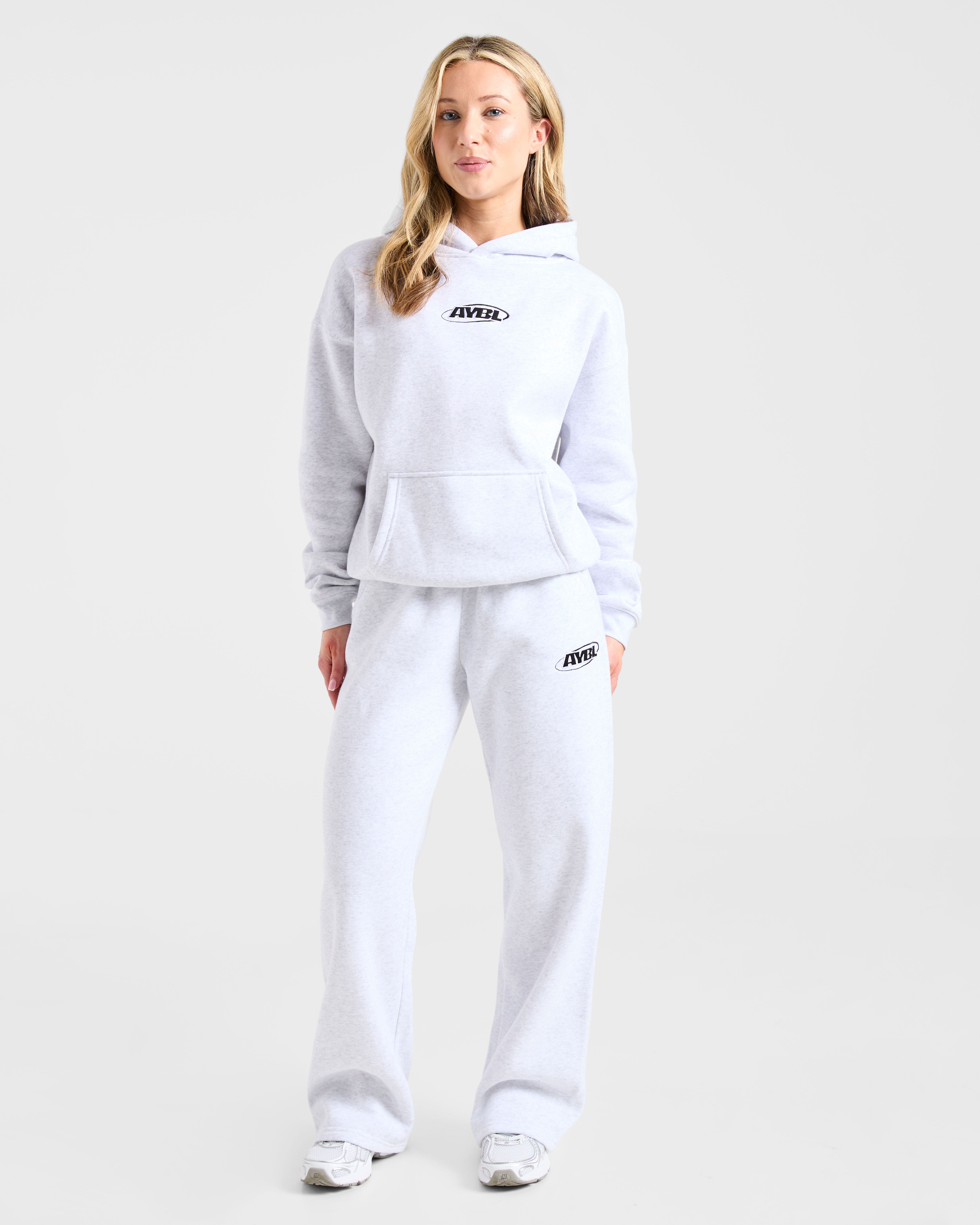 Sports Essentials Oversized Straight Leg Joggers - Heather Gris/Noir