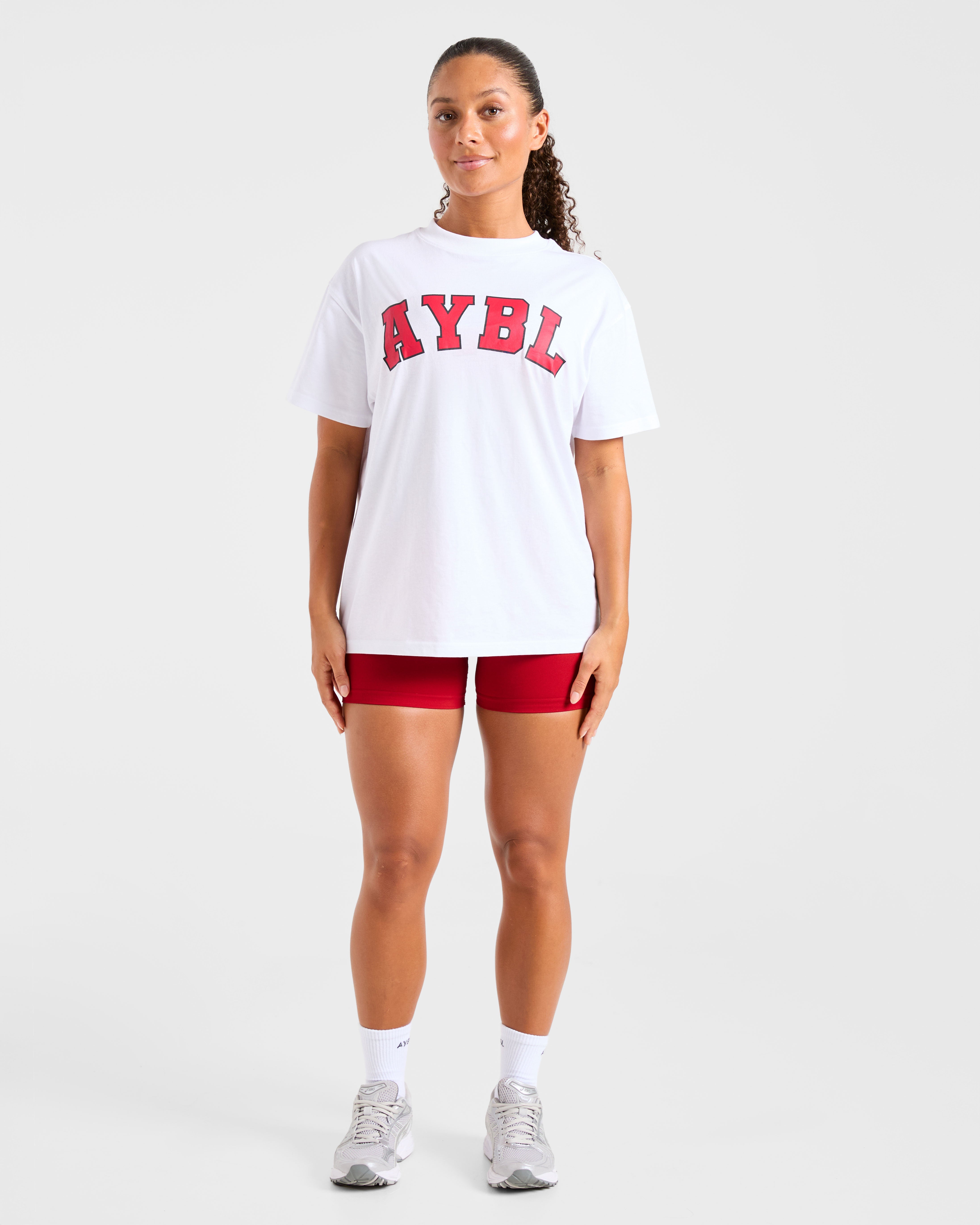 Varsity 2.0 Oversized T Shirt - Rouge