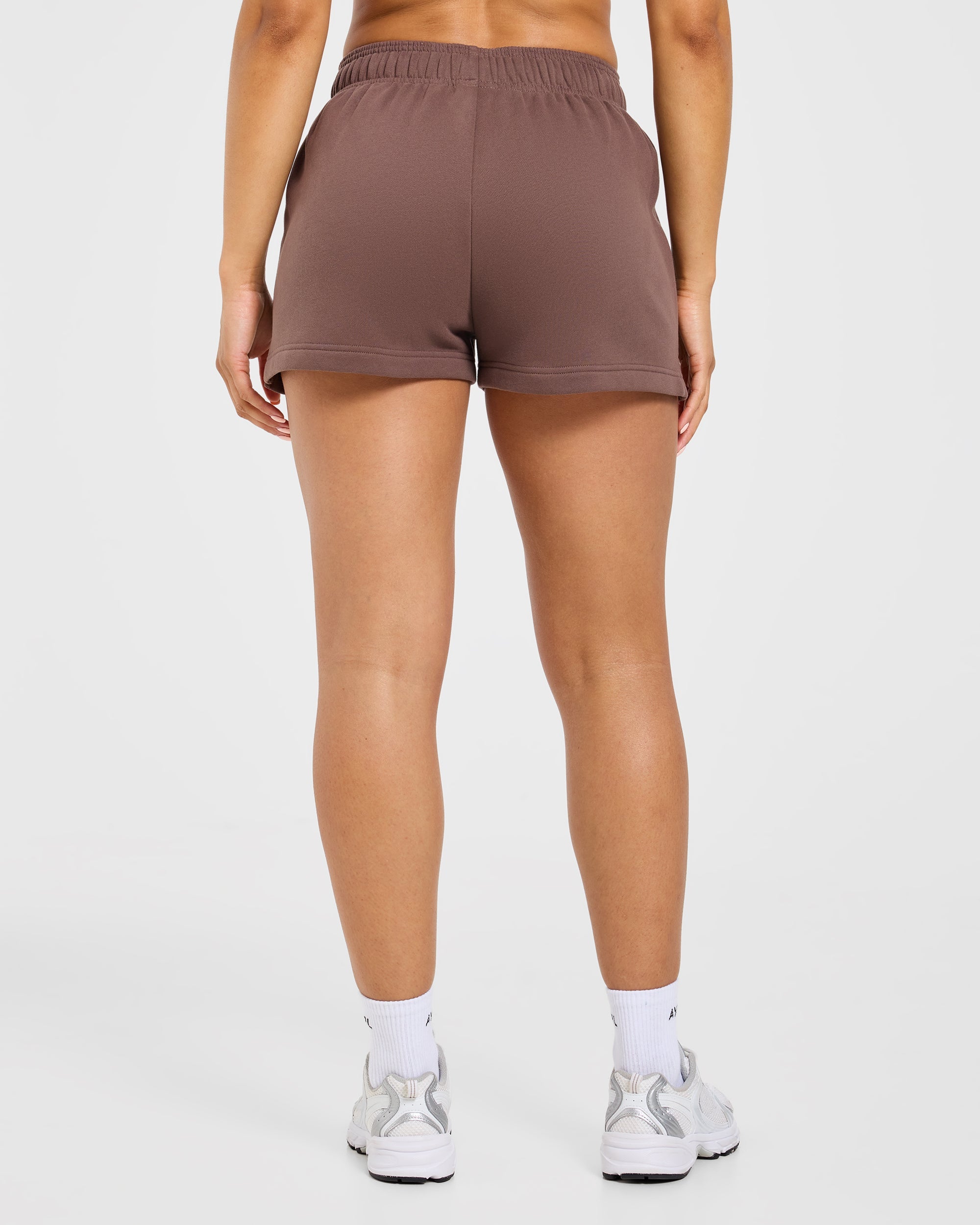Varsity Applique Oversized Shorts - Marron