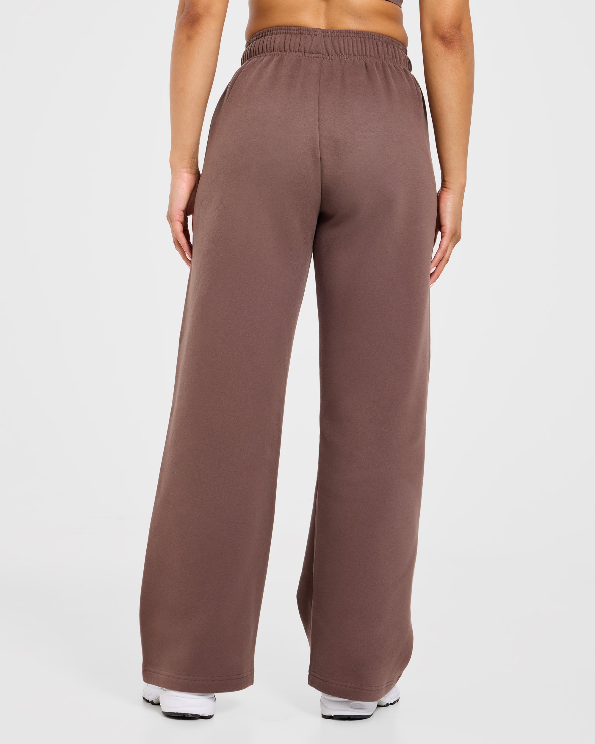 Varsity Applique Oversized Straight Leg Joggers - Marron