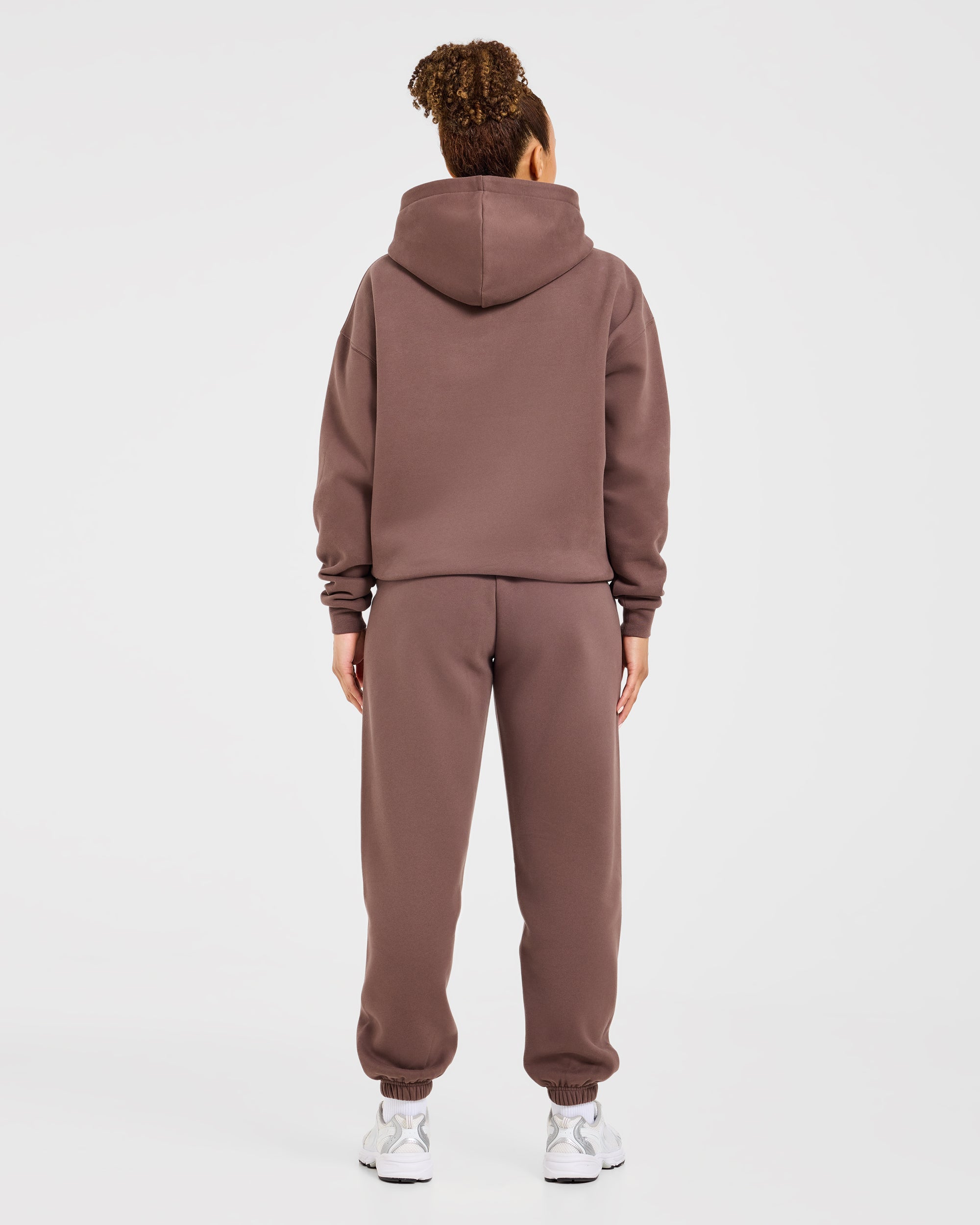 Varsity Applique Oversized Joggers - Marron