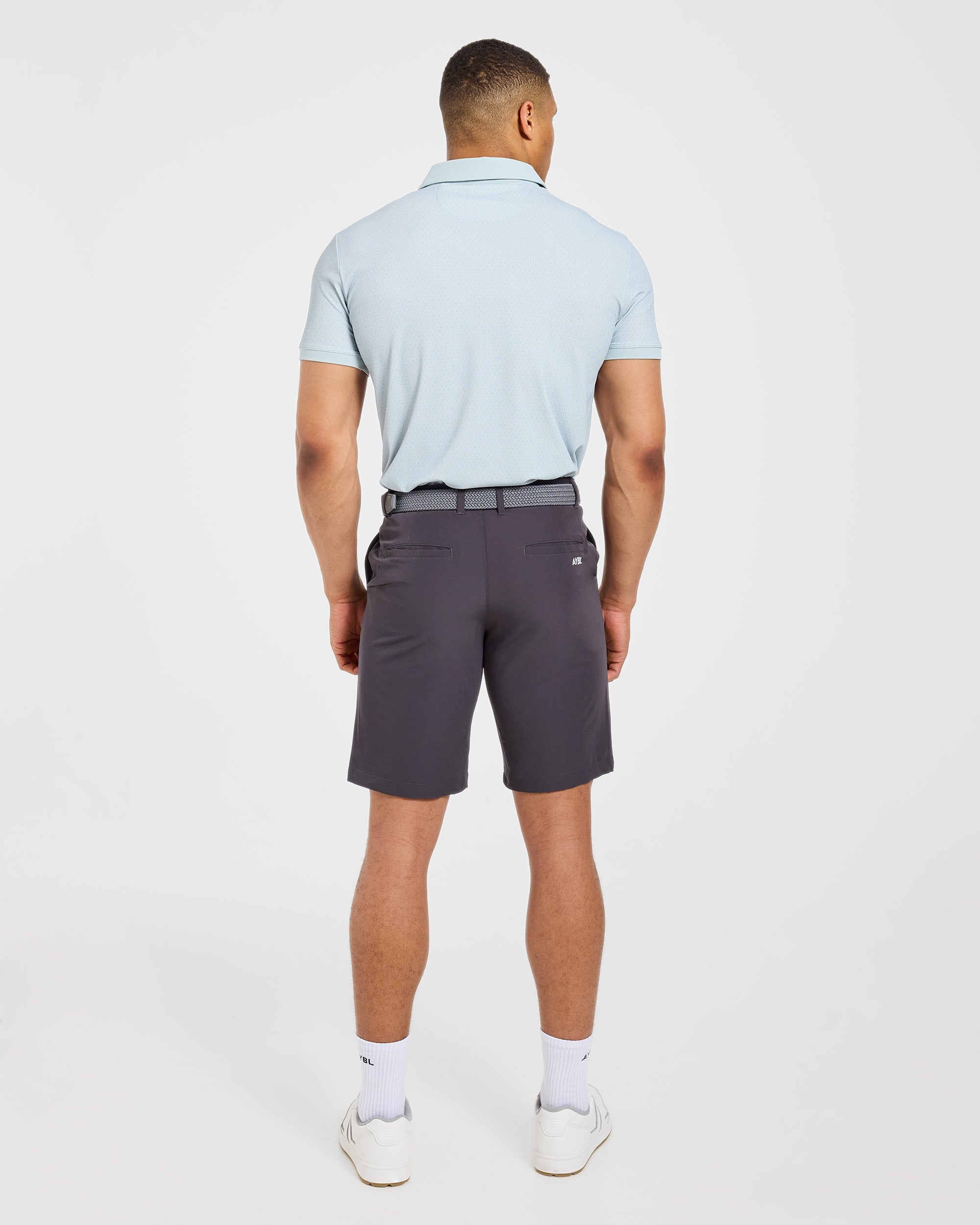 Precision Geometric Polo - Cloud Bleu