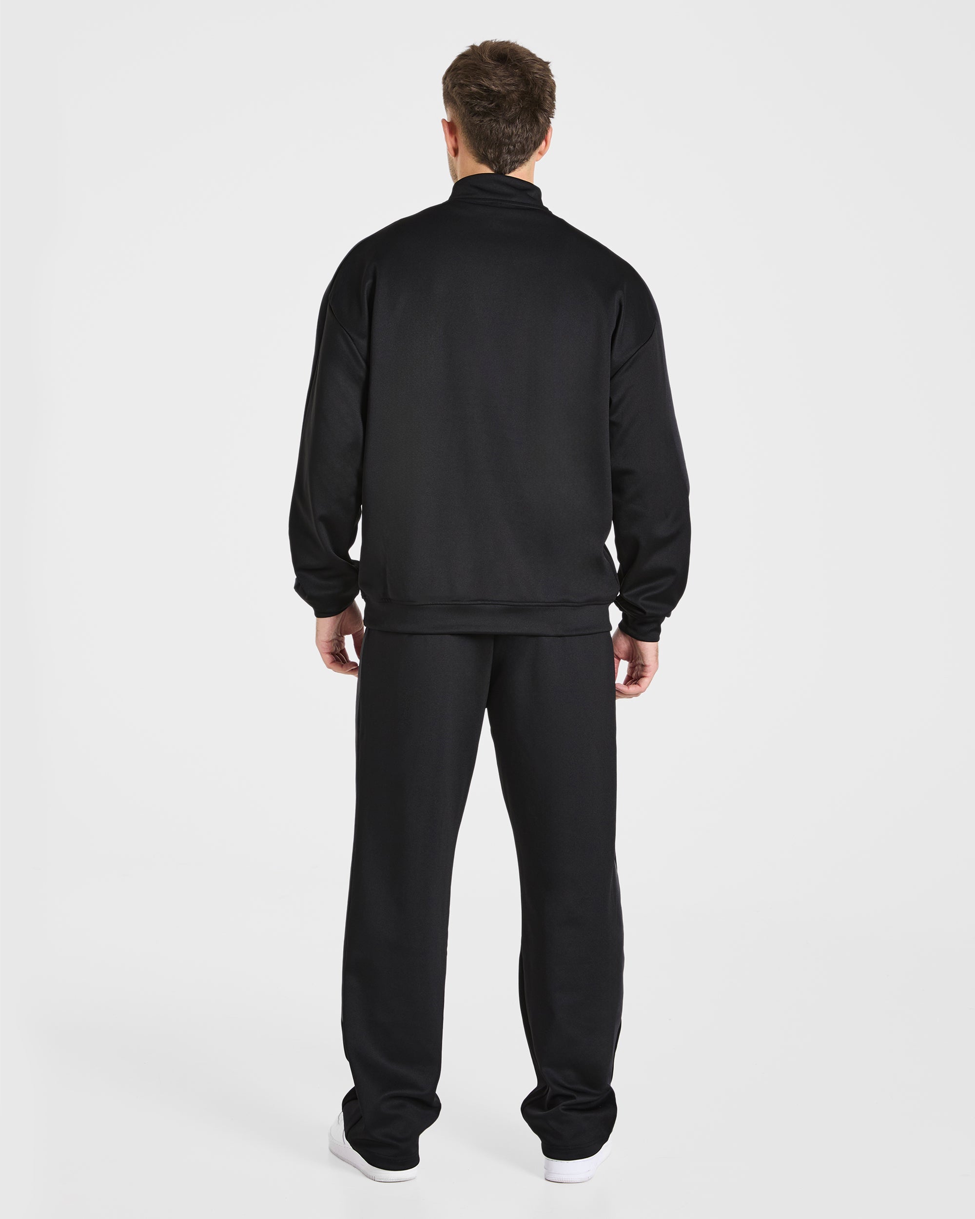 Classic Track Straight Leg Joggers - Noir/Charcoal