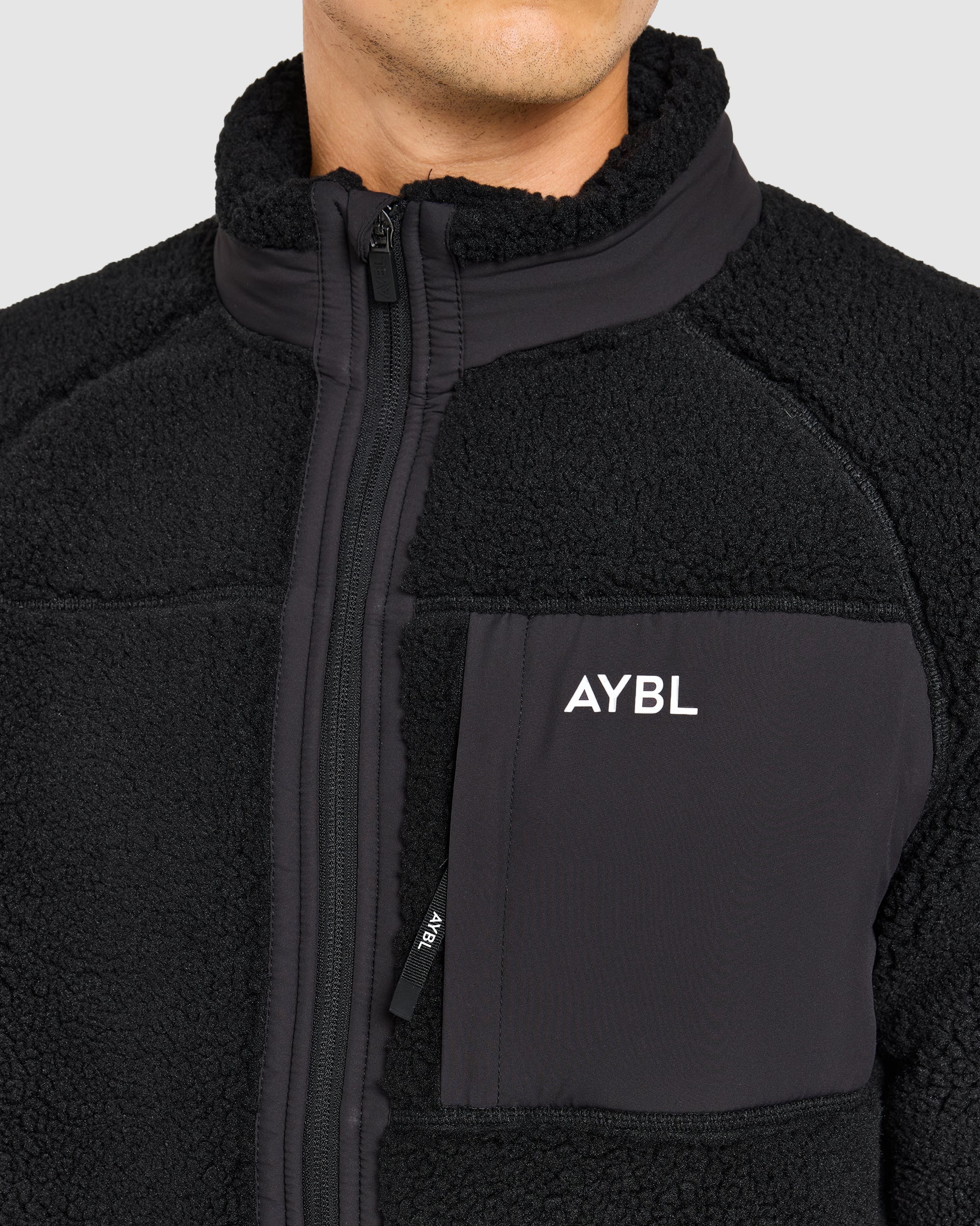 Classic Zip Up Fleece Jacket - Noir