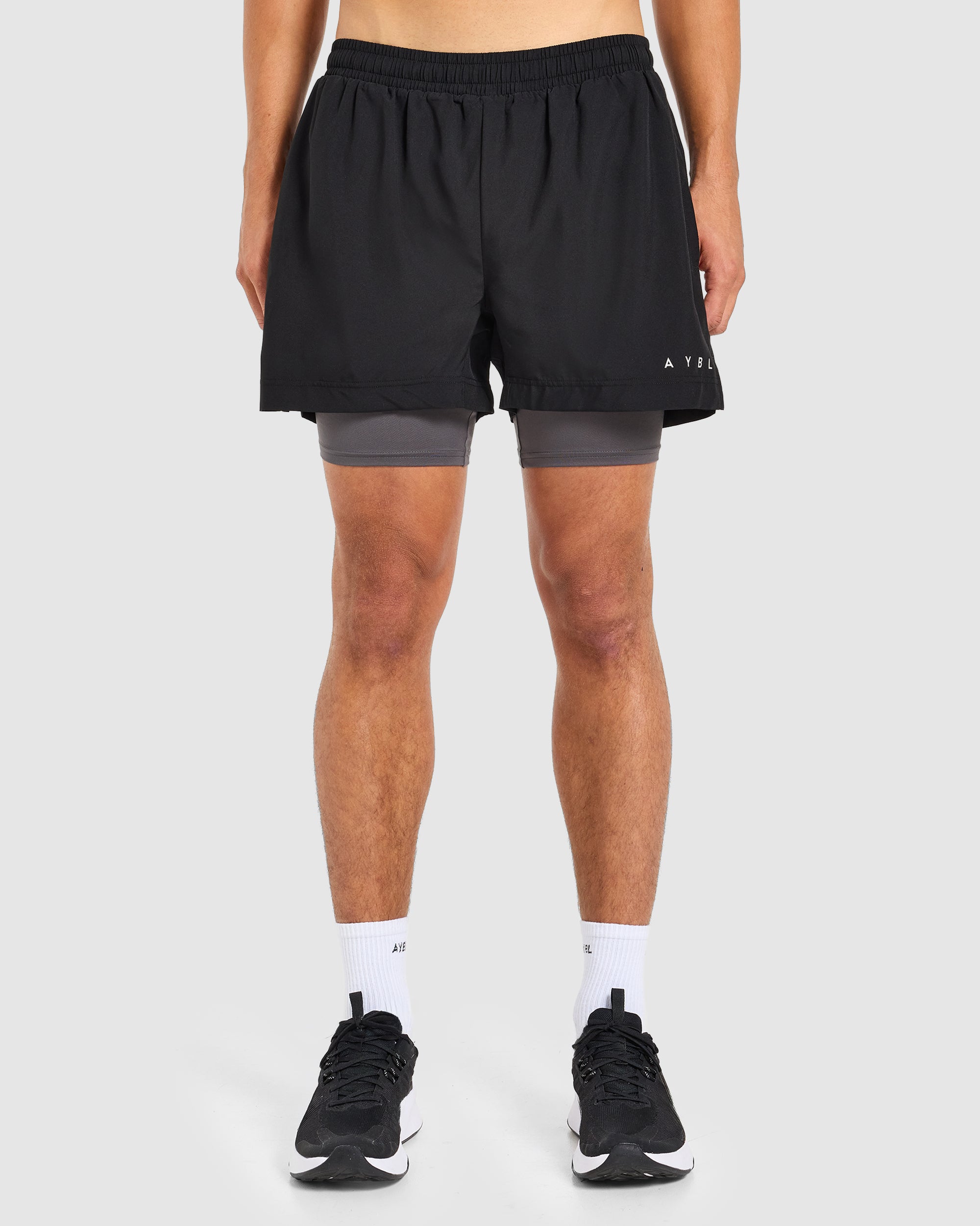 Core 2 in 1 Shorts - Noir/Charcoal