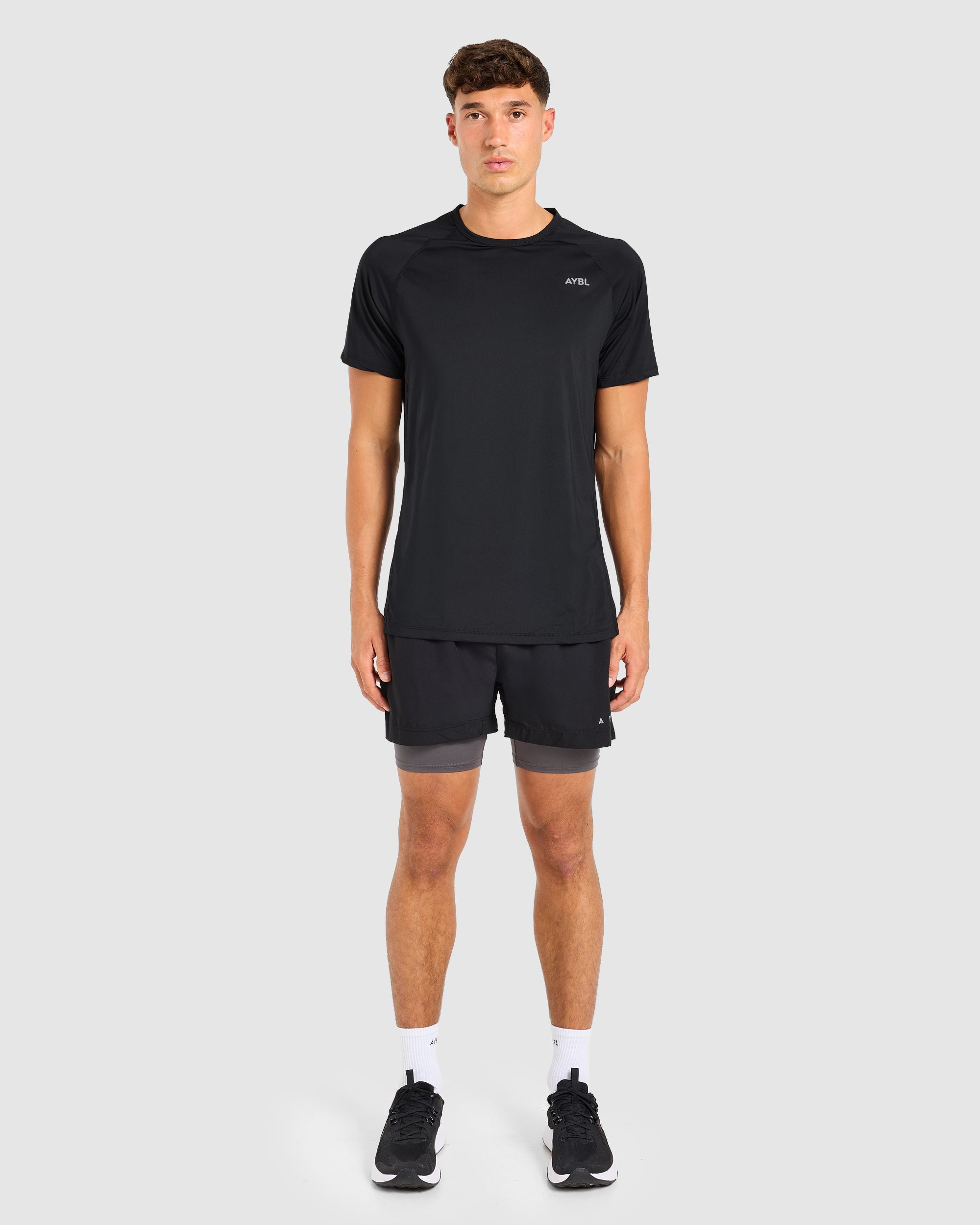 Core 2 in 1 Shorts - Noir/Charcoal